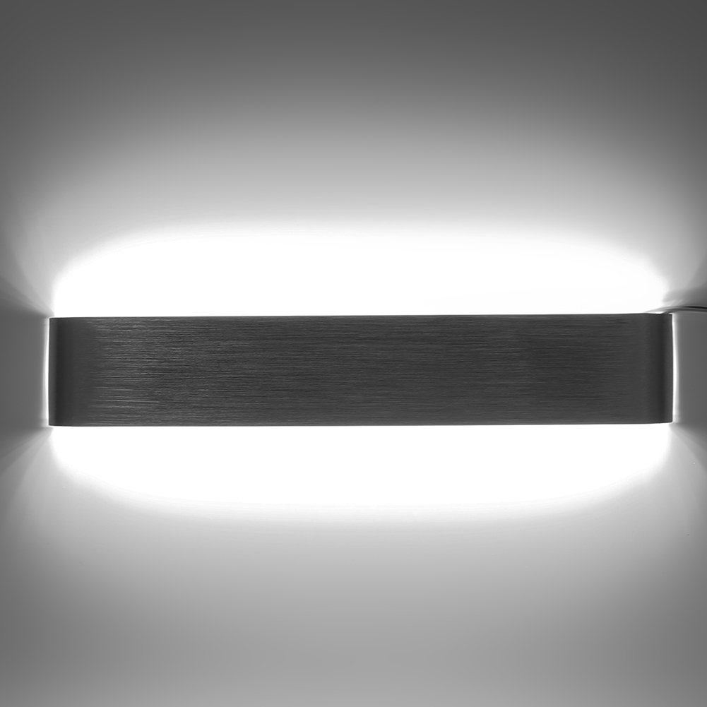 Modern LED Wall Sconce Lighting Fixture - 12W/18W Adjustable 2700K-6500K Color Temperature, Up & Down Light for Indoor Use - Perfect for Bedroom, Corridor, Stairs, Bathroom & Home Decor (18W 48CM White) - Creates Warm Ambiance for Relaxation and Elegant Interior Lighting