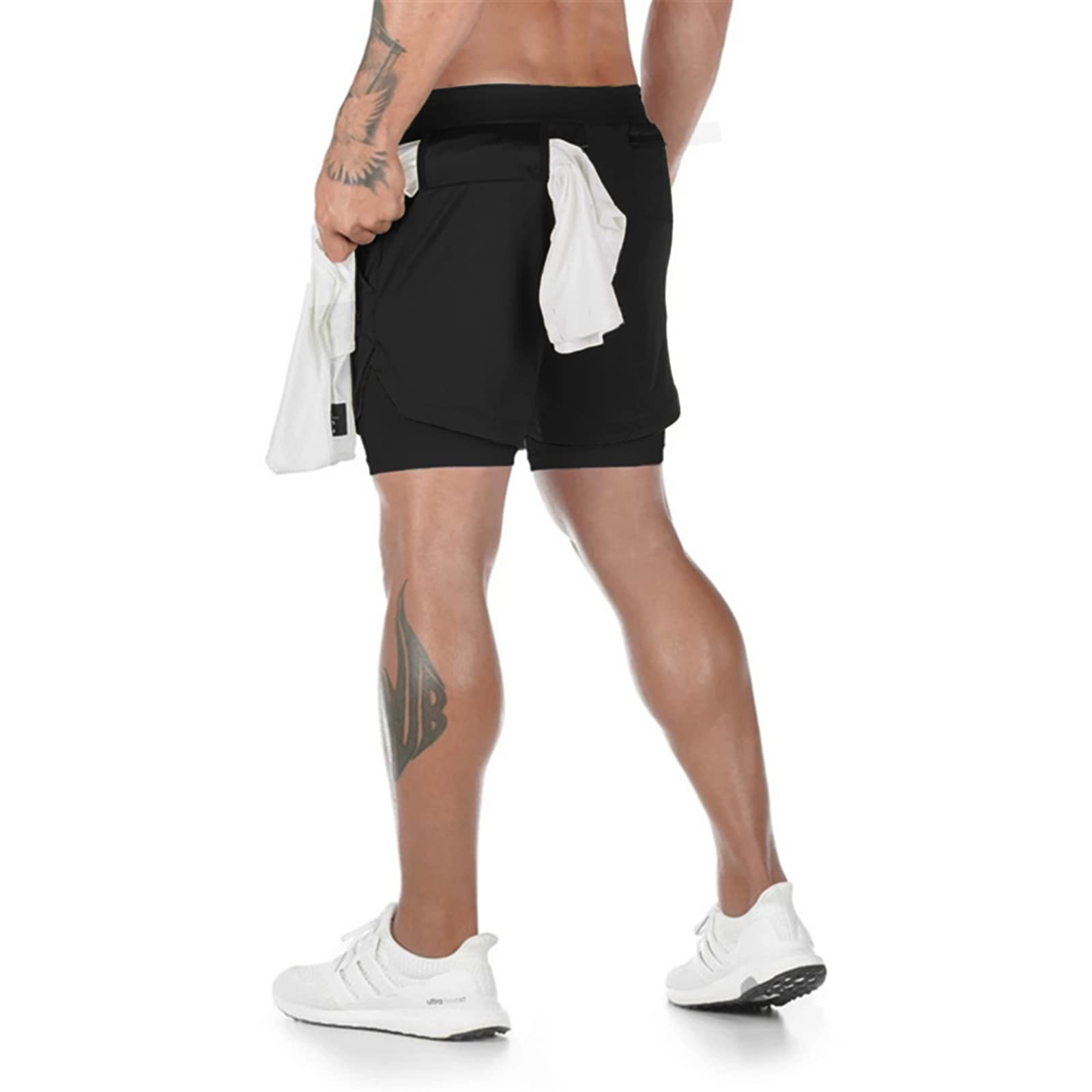 Surenow Men's 2-in-1 Running Shorts with Liner - 7