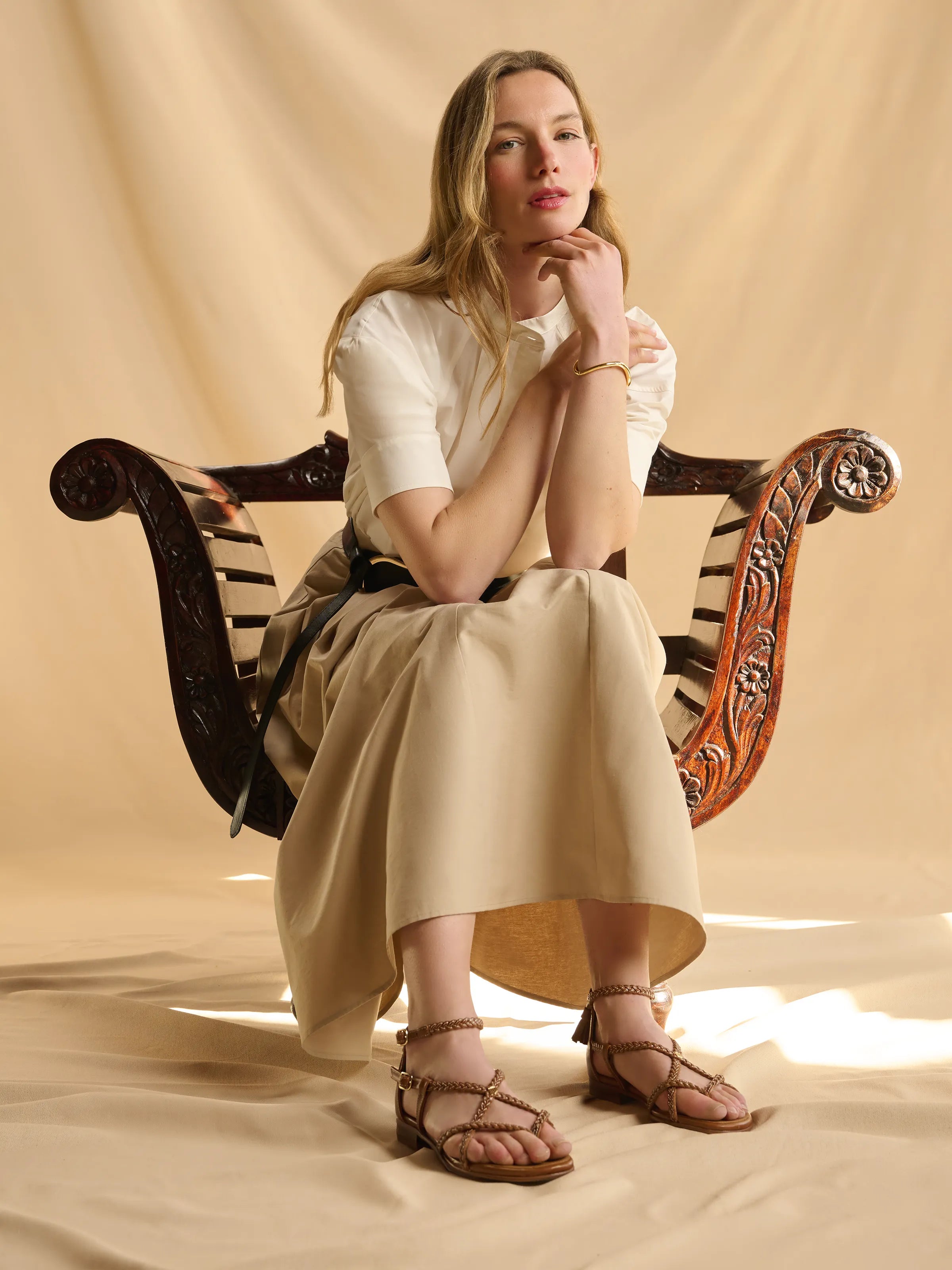 Seville Sandal Tan Leather Women's Comfortable Sandals - Perfect for Beach, Vacation & Summer Outfits
