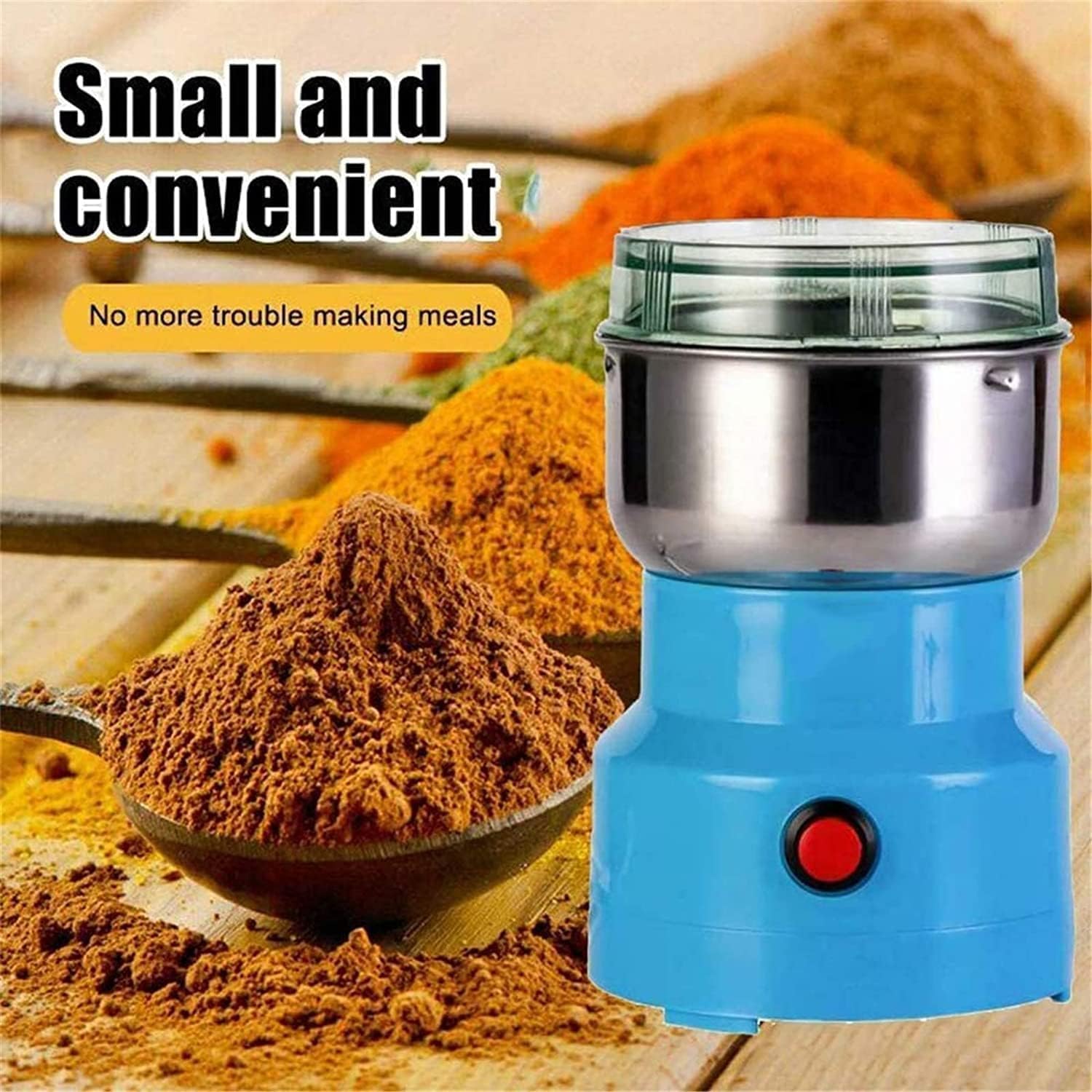 Premium Multifunctional Food Grinder - Ultra Fine Dry Grain & Coffee Grinder, Electric Smash Machine for Rice, Corn, Sesame | Perfect for Home Kitchen, Coffee Shops & Baking Enthusiasts