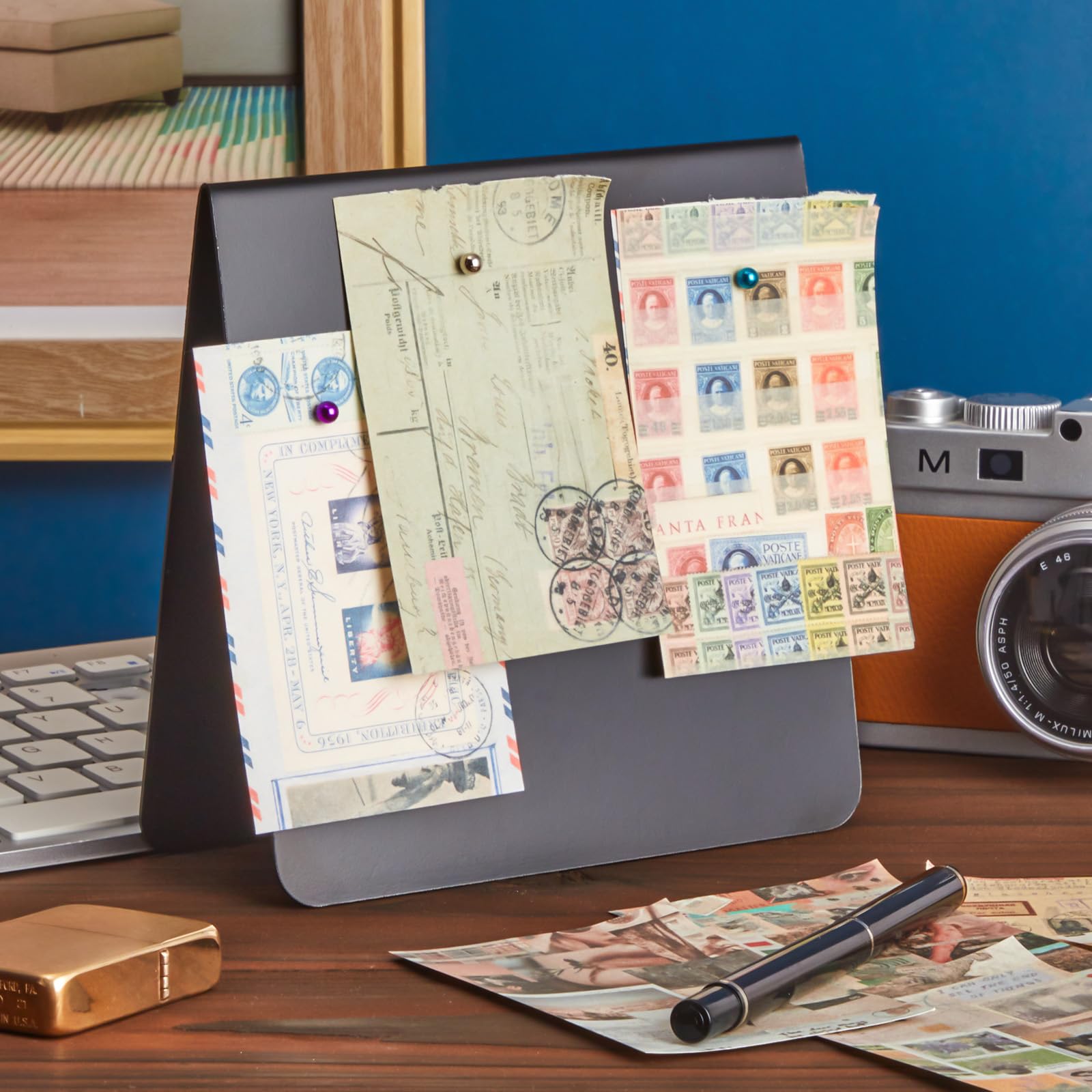 Gersoniel Magnetic Display Stand - Black Metal Magnet Board for Desk, Tabletop, or Bulletin Board - Perfect for Showcasing Beads, Jewelry, Photos & Notes (Magnetic Beads Not Included) - 1 Pack