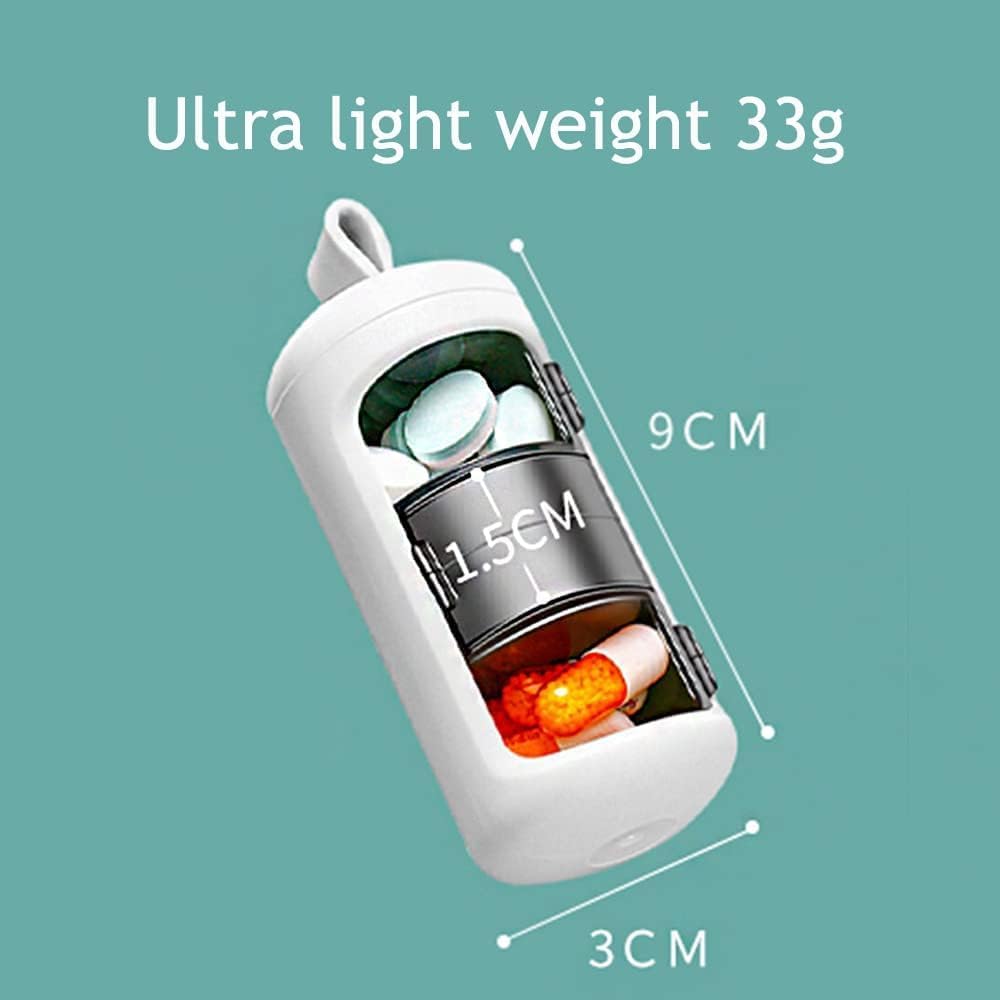 Portable Travel Pill Organizer - Compact Medicine Storage Box for Daily Use, Family & Travel - Perfect for Pills, Vitamins, Supplements - Ideal for Home, Office, Gym & Vacation Use