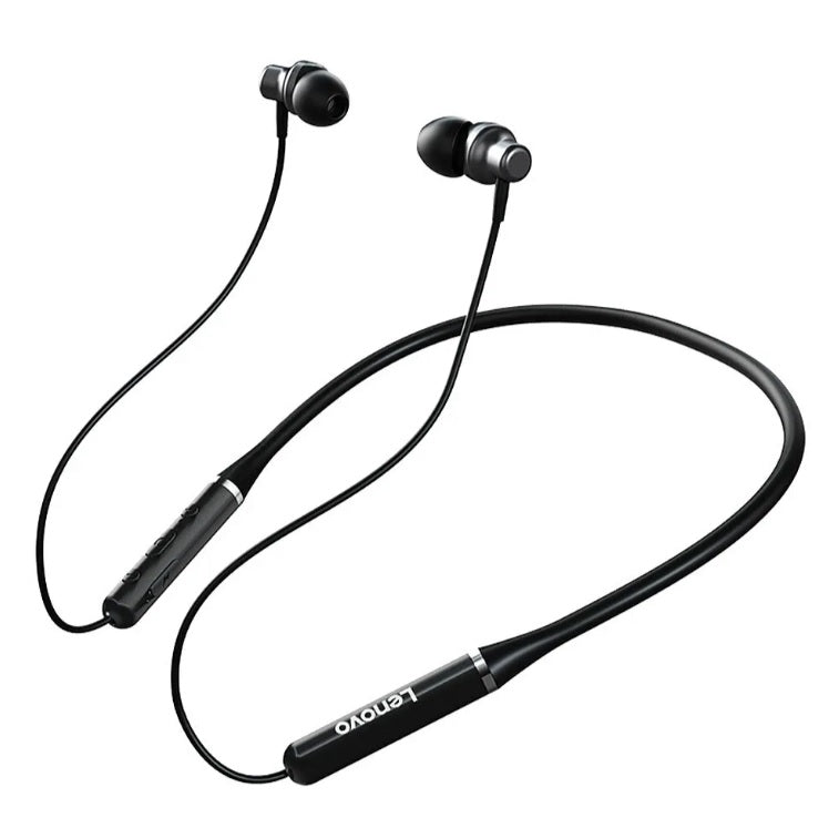 Lenovo HE05 Sports Bluetooth Earbuds - Wireless Earphones for Running, Gym & Workouts - Sweatproof & Secure Fit for Active Lifestyles
