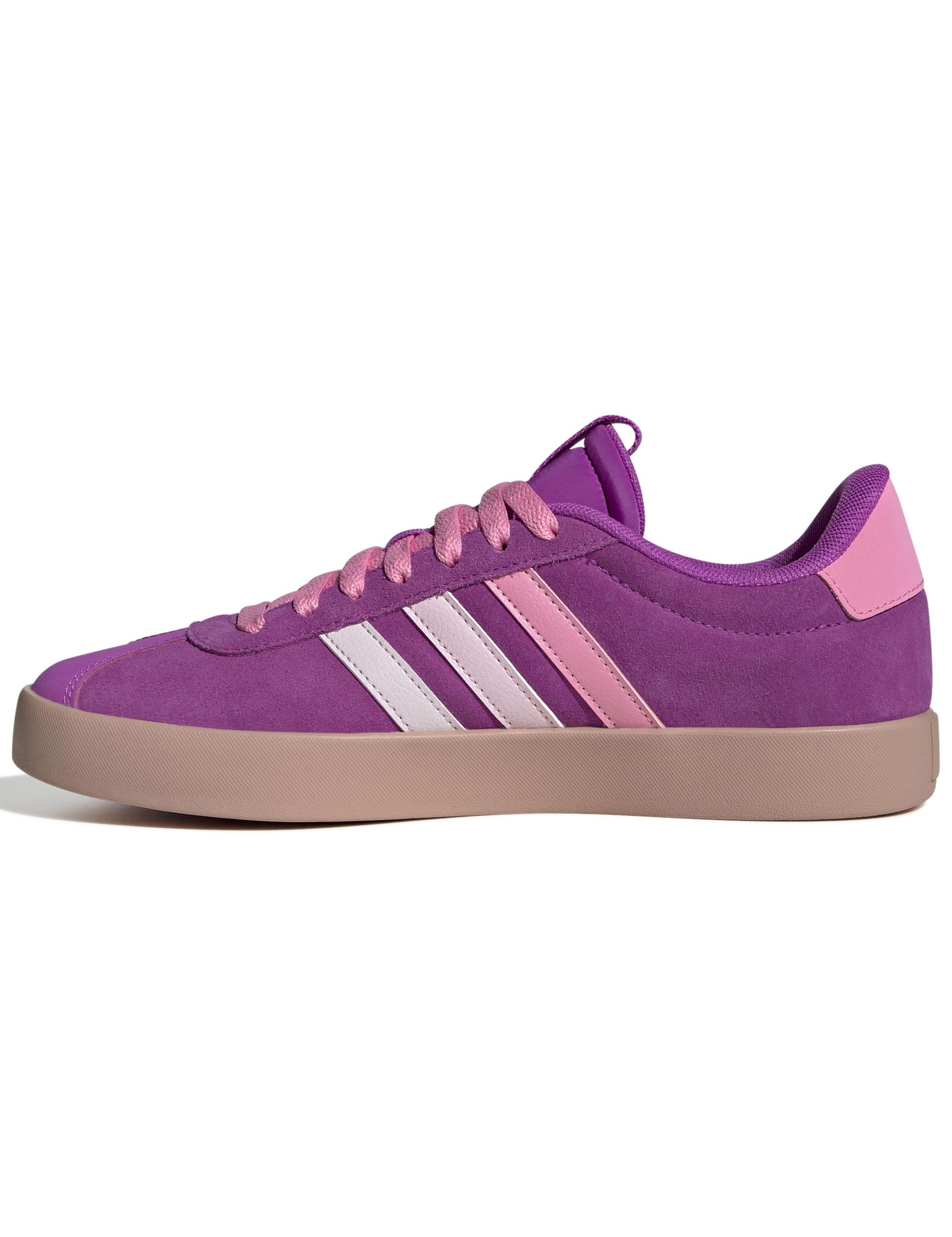 VL Court 3.0 Women's Tennis Shoes - Flash Pink/Bliss Pink/Gold Metallic | Lightweight & Comfortable for Running, Gym Workouts & Casual Wear