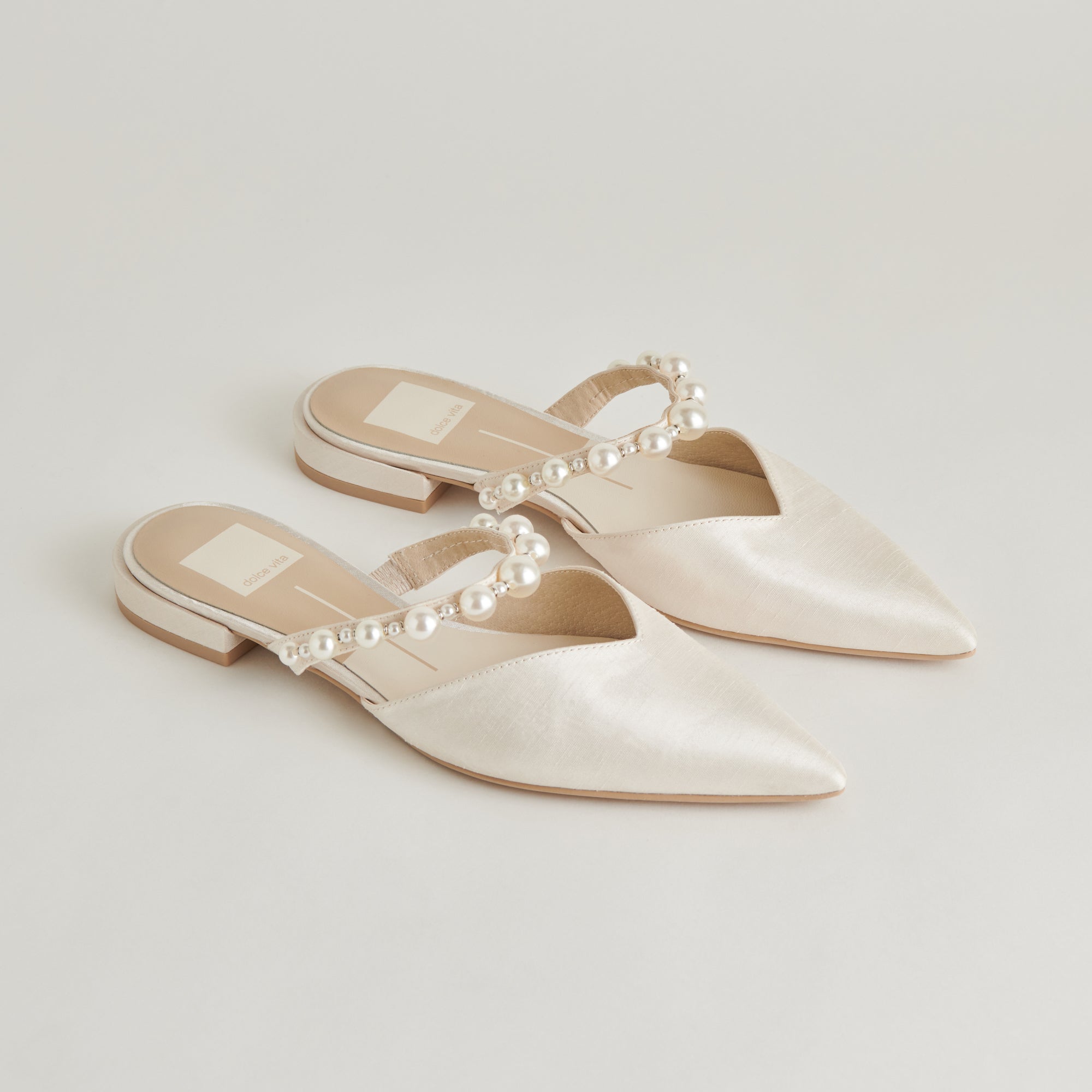 KANIKA Pearl Flats - Vanilla Pearl Flats for Women | Comfortable & Stylish Ballet Flats for Casual Wear, Office, and Special Occasions