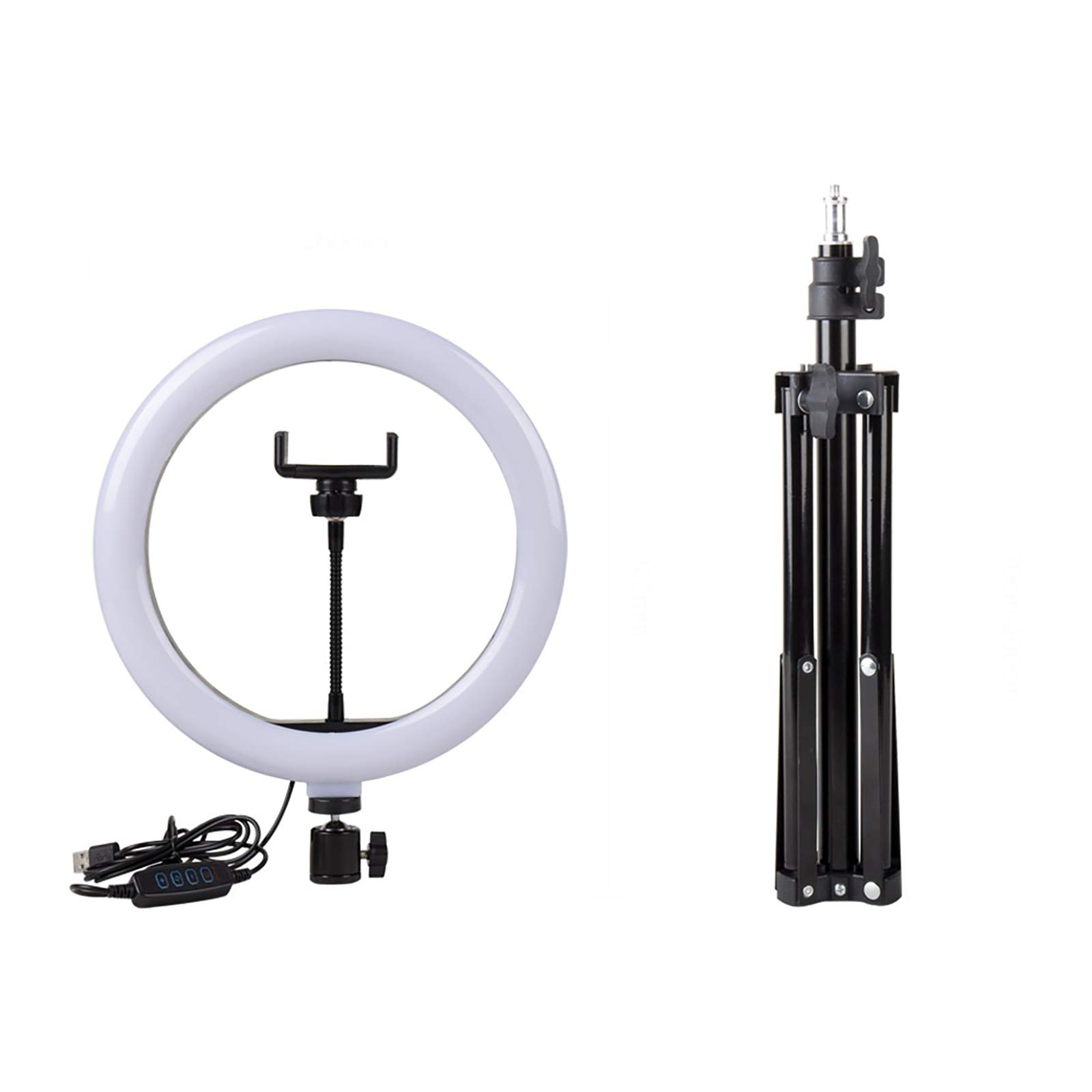 10-inch ZXCVASDF Ring Light with Tripod Stand & Phone Holder - Dimmable LED Selfie Light for Photography, Live Streaming, YouTube Videos, TikTok Content Creation, and Makeup Application