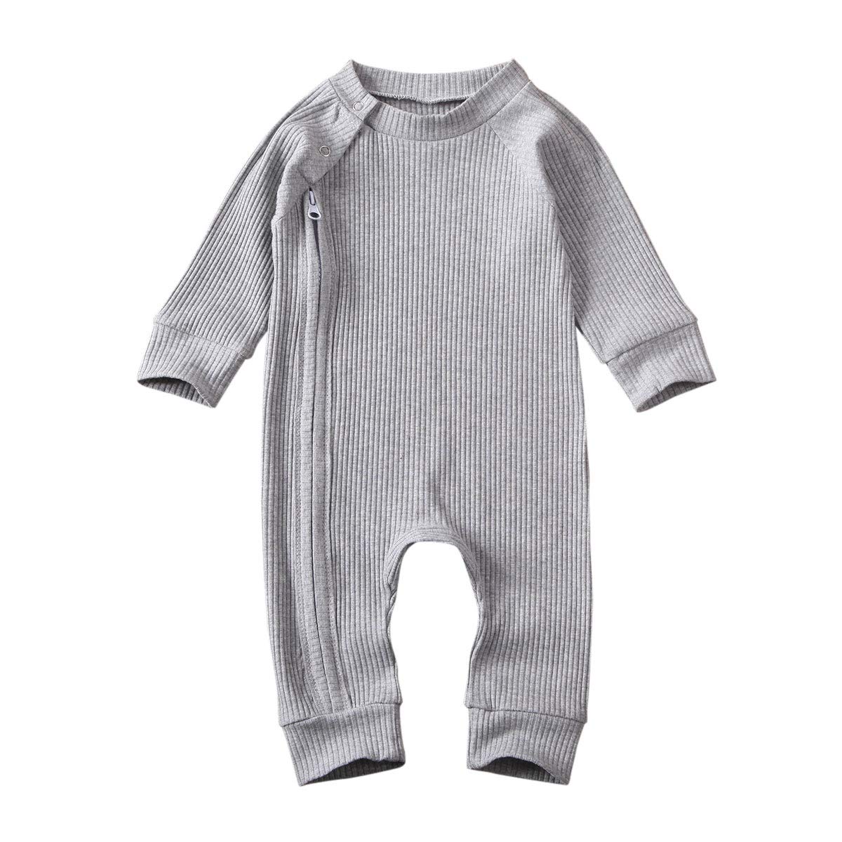 Newborn Baby Boy & Girl Romper - Soft Ribbed Onesie Bodysuit Jumpsuit Outfit - Perfect for Infant Photoshoots, Playtime & Everyday Wear