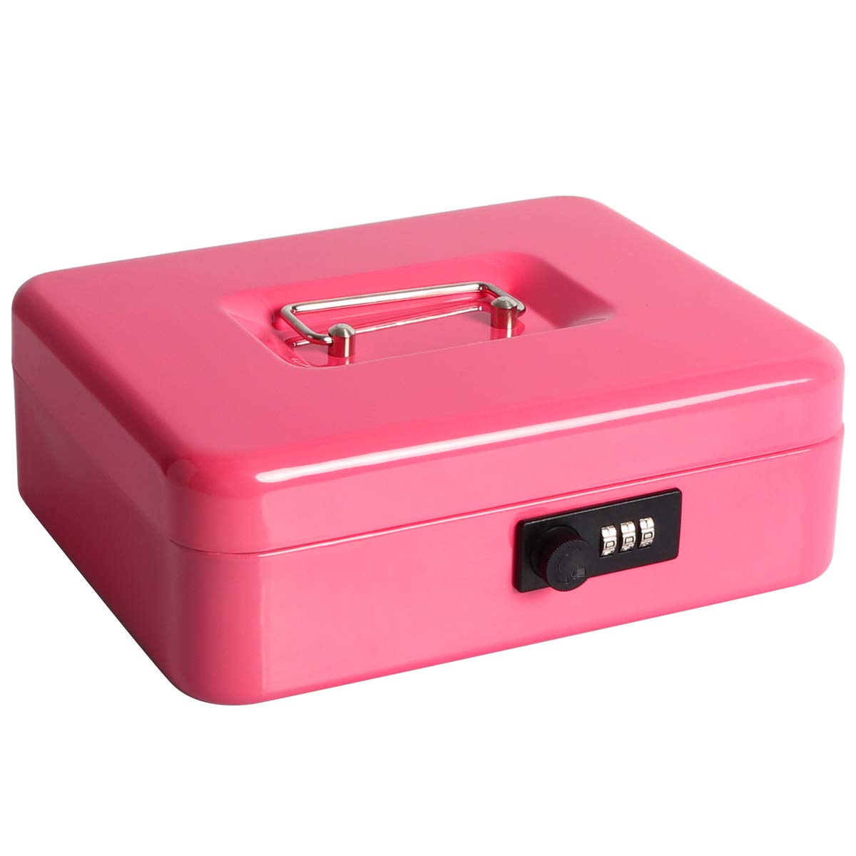 Secure Cash Box with Money Tray & Combination Lock - 9.8