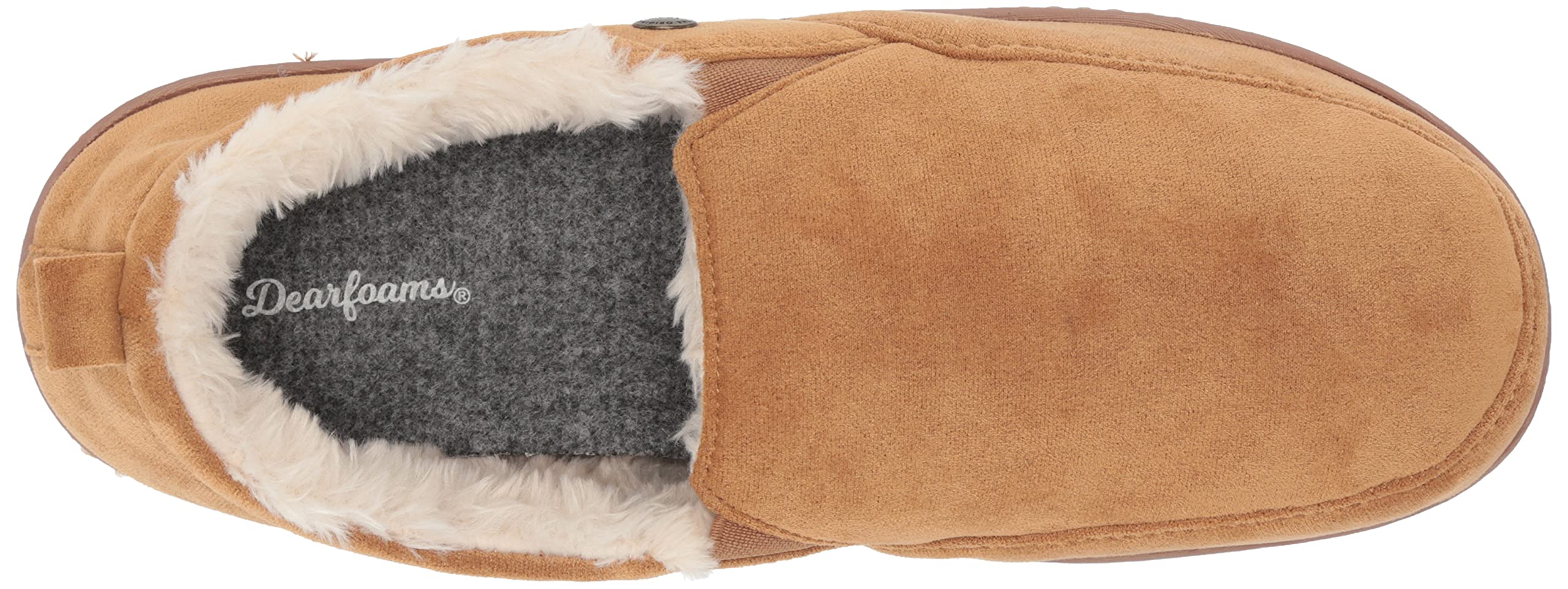 Dearfoams Men's Alpine Zurich Closed Back Slippers - Cozy Indoor/Outdoor House Shoes for Winter Comfort & Warmth - Perfect for Lounging, Relaxing at Home, or Quick Outdoor Errands