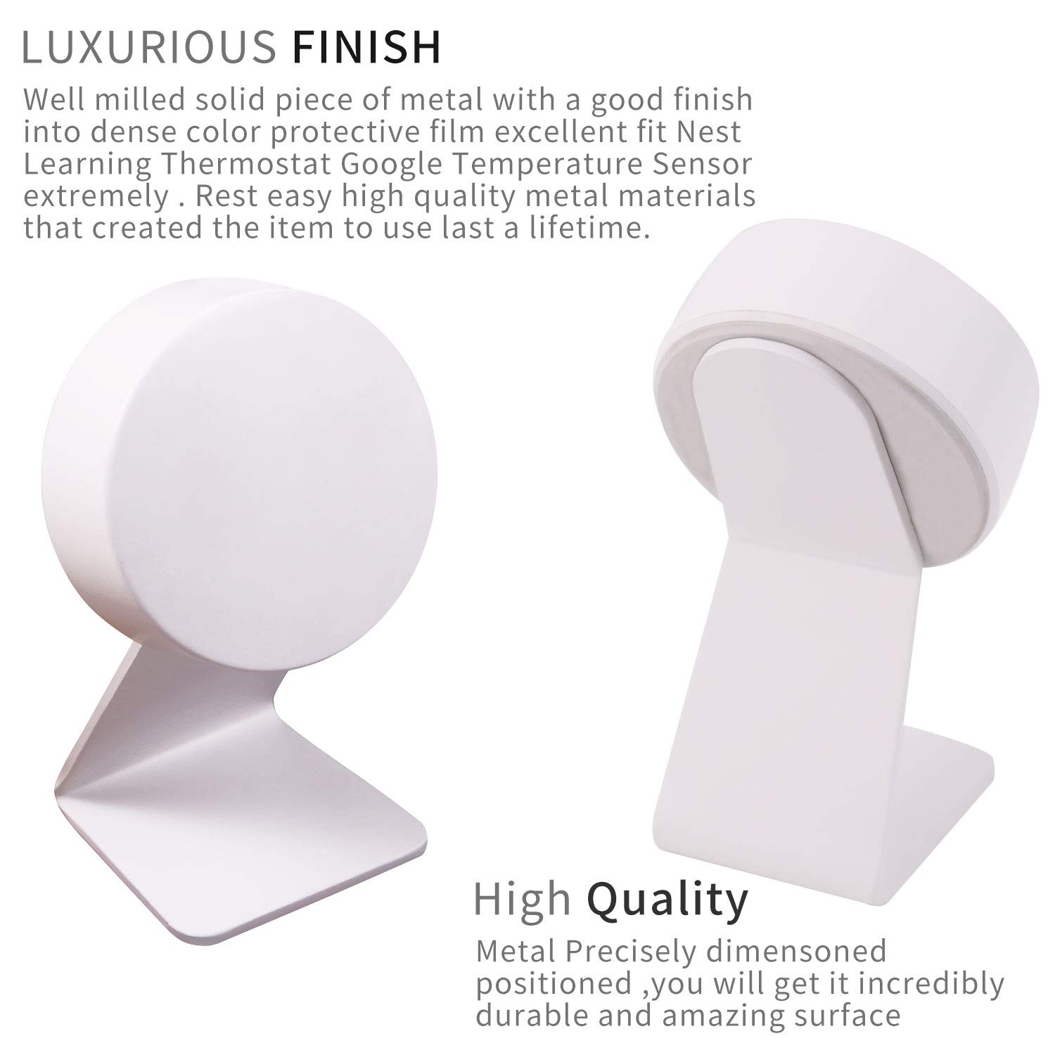 POPMAS Metal Tablet Stand Holder for Nest Temperature Sensor - White (Stand Only) | Perfect for Home, Office & Kitchen Countertop Organization