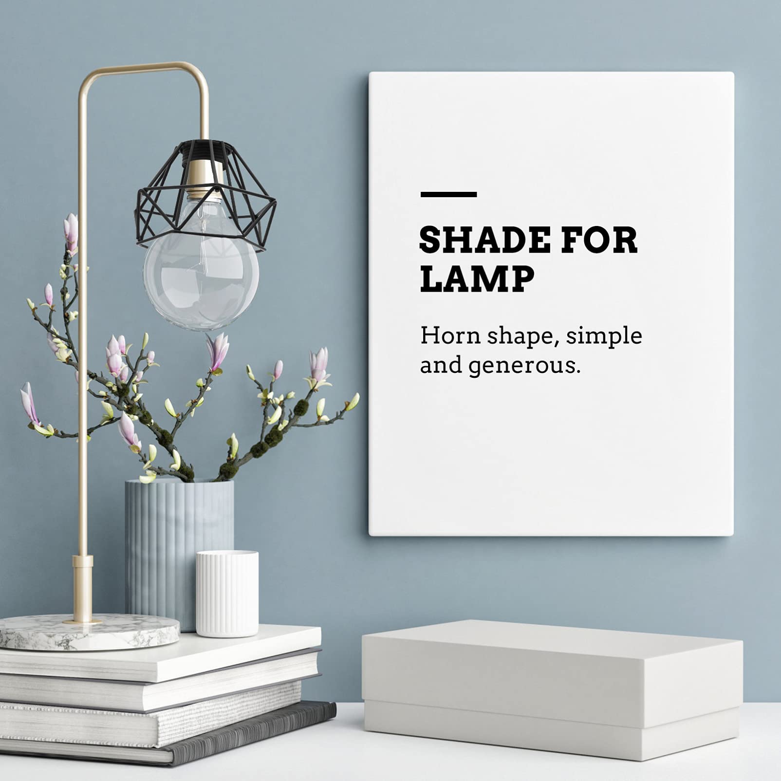 Beaupretty Black Metal Cage Lamp Shade - Industrial Style Clip-On Chandelier Light Cover for Ceiling, Wall, Table & Floor Lighting - Perfect for Living Room, Bedroom, Restaurant and Office Decor