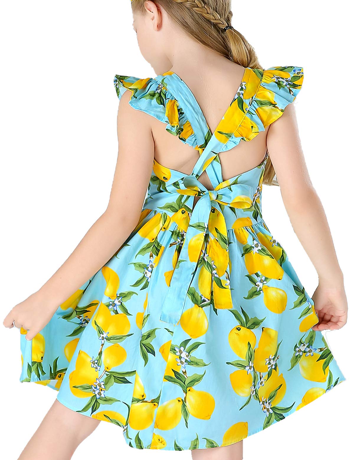 Floral Cotton Girls Summer Dresses - Cute & Comfortable Outfits for Toddler & Kids - Perfect for Playdates, Parties & Outdoor Adventures