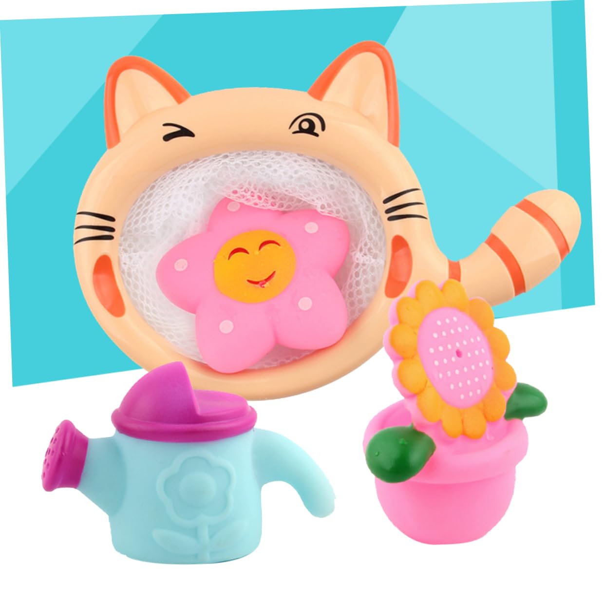 VICASKY 12 Pcs Cute Kitten & Sea Animal Bath Toys Set - Non-Toxic Bathtub Toys for Toddlers & Kids - Fun Bath Time Play for Baby Boys & Girls - Perfect for Sensory Play & Early Learning Development
