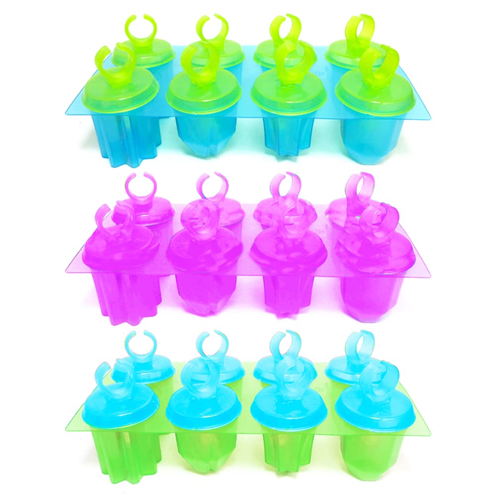 2 Pack Reusable Ice Pop Maker Jewel Ring Popsicle Molds - DIY Frozen Dessert Treats for Kids & Adults - Perfect for Summer Parties, BBQs, and Family Fun