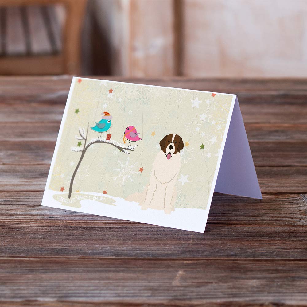 Christmas Presents Between Friends Moscow Watchdog Greeting Cards - Pack of 8 Blank A7 Note Cards (5x7) with Envelopes - Whimsical Holiday Stationery for Gift Giving, Thank You Notes & Seasonal Greetings