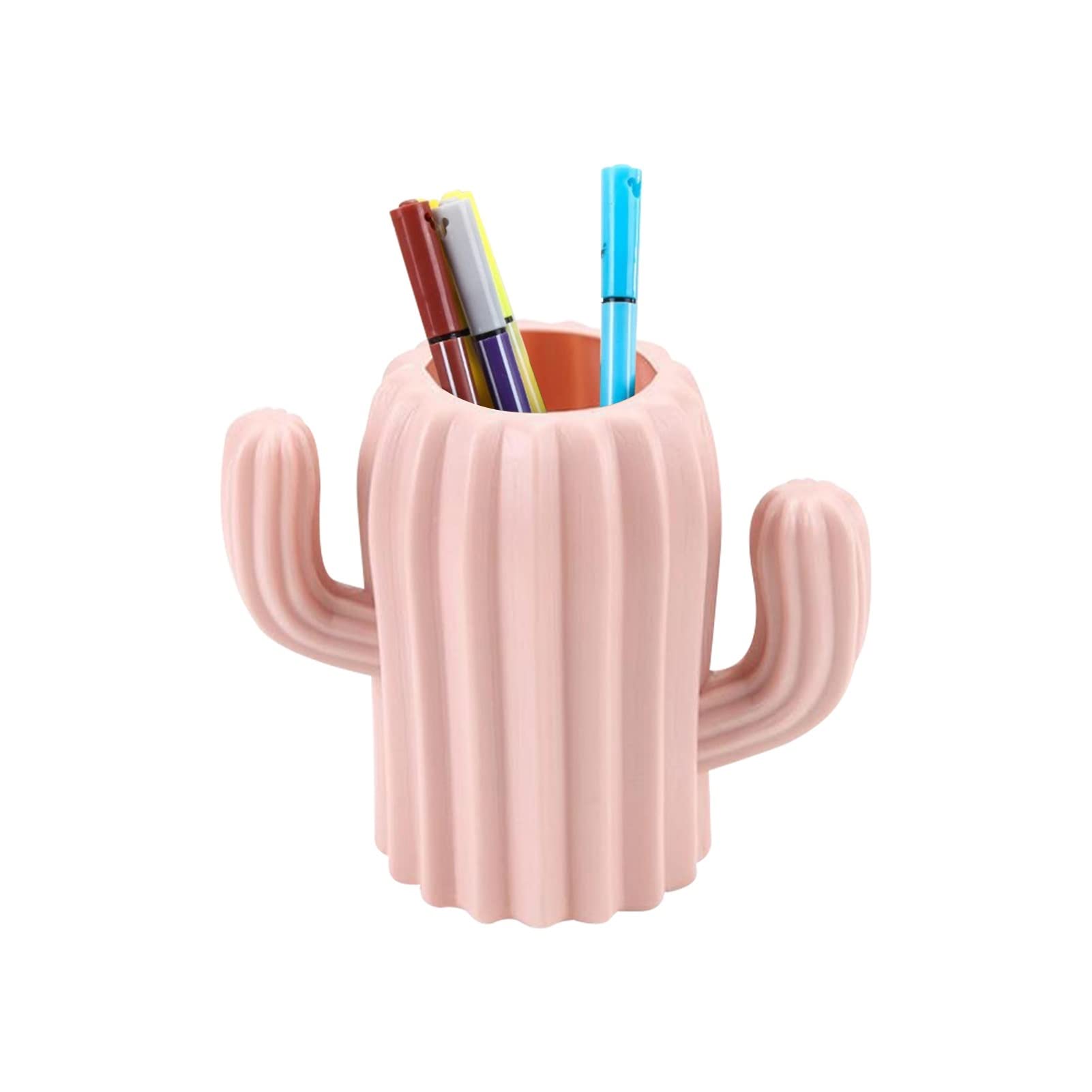 Lifbeautiful Cute Pink Cactus Pen Holder - Desktop Organizer for School, Office & Home - Perfect for Pencils, Markers & Stationery - Fun Desk Accessory for Workspace & Study Area