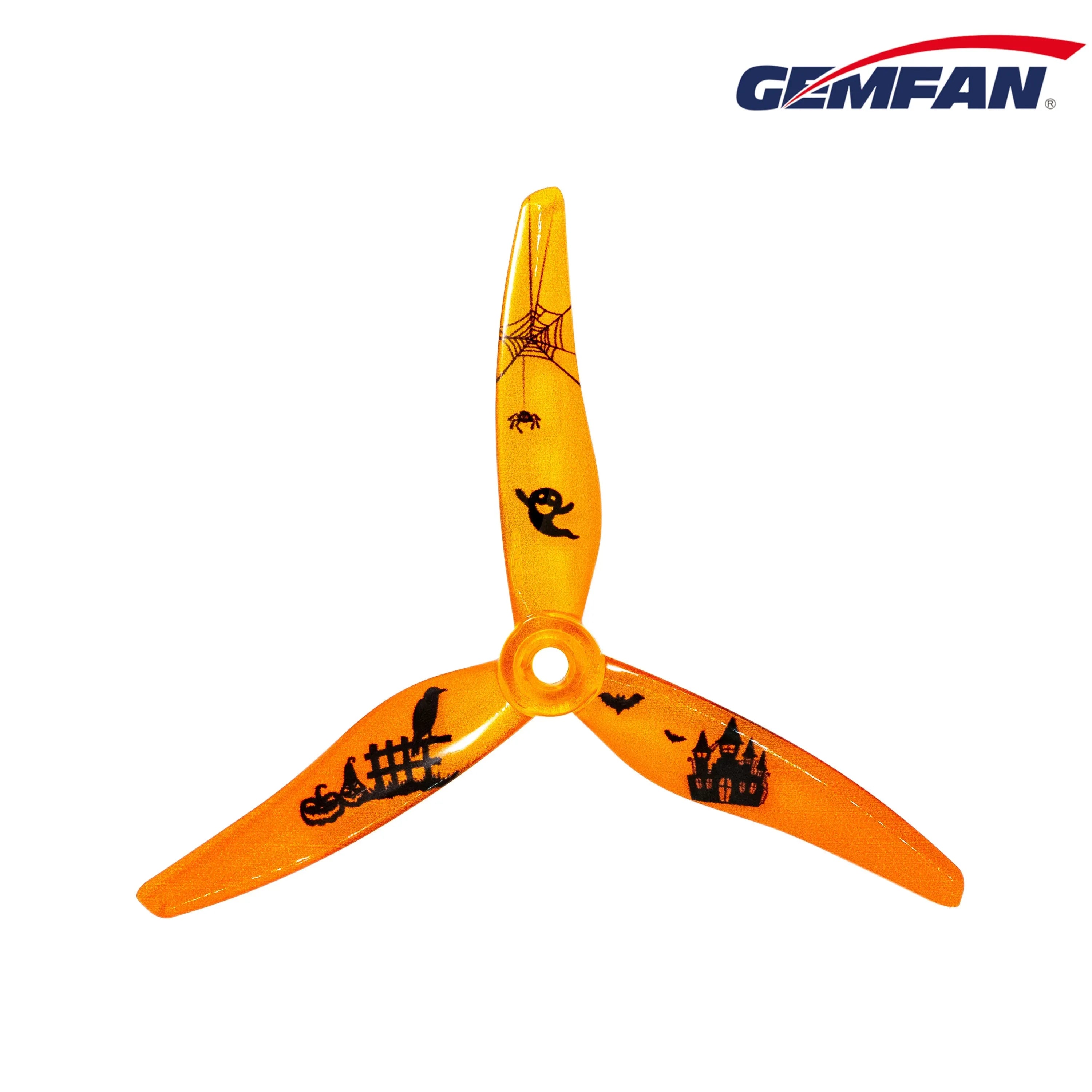 Gemfan Halloween 51466 V2 3-Blade Propeller - 12 Pack - Durable ABS Plastic for FPV Drones, Quadcopters, and RC Aircraft - Perfect for Racing, Freestyle Flying, and Aerial Photography