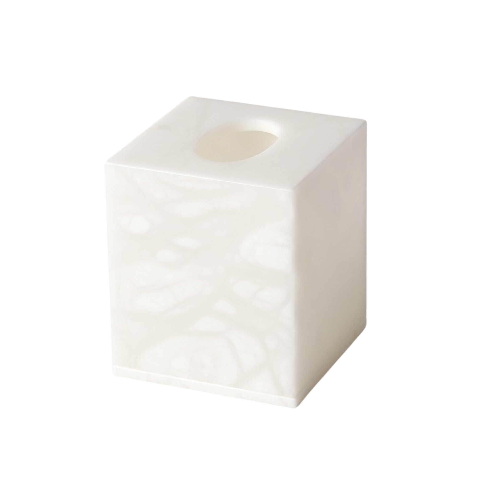 Alabaster Tissue Box Cover - Elegant Decorative Home Accessory for Living Room, Bedroom, or Bathroom | Perfect for Adding Style to Your Space