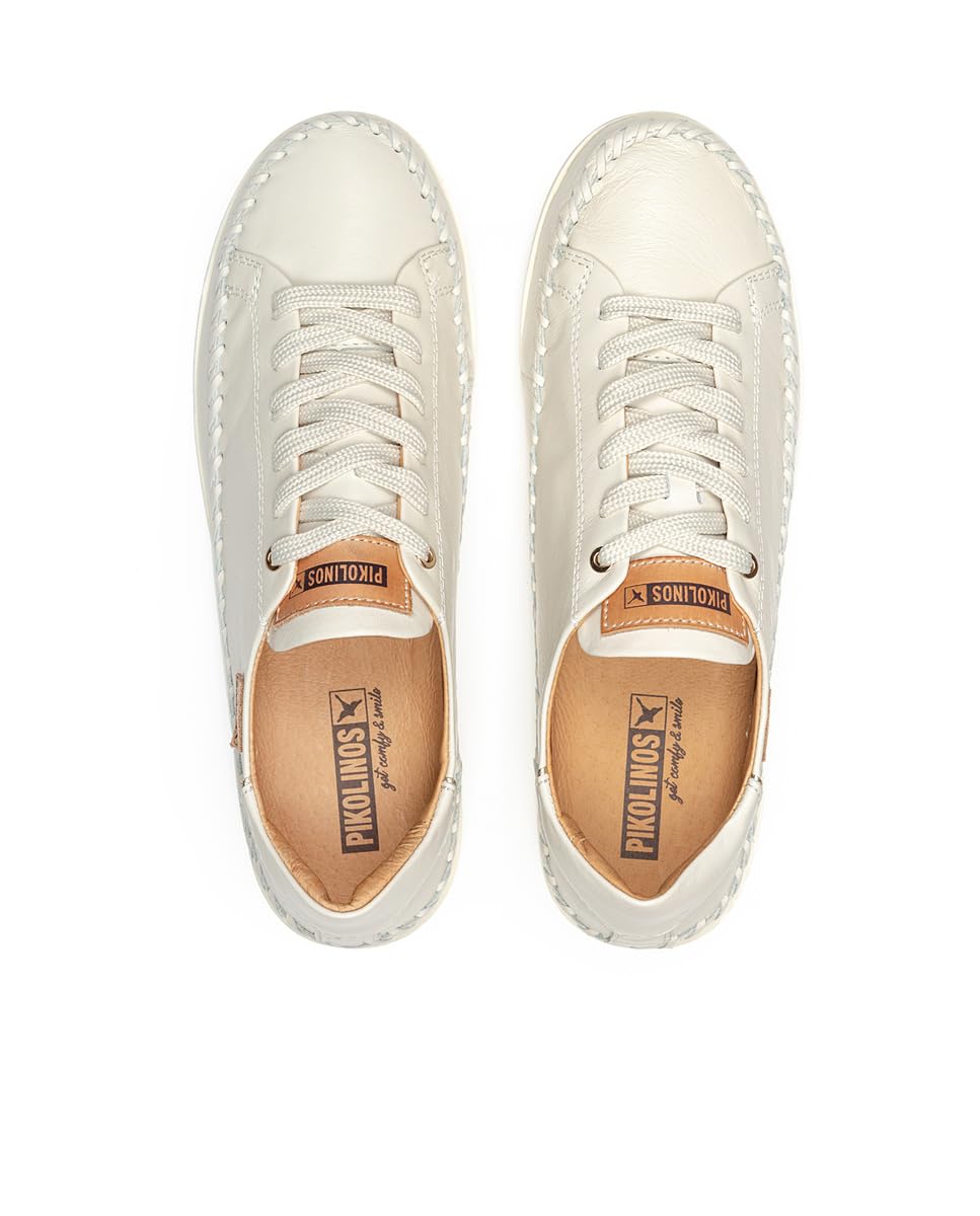 PIKOLINOS Women's Leather Sneakers - Comfortable Casual Walking Shoes for Everyday Wear | Perfect for Work, Travel & Outdoor Activities