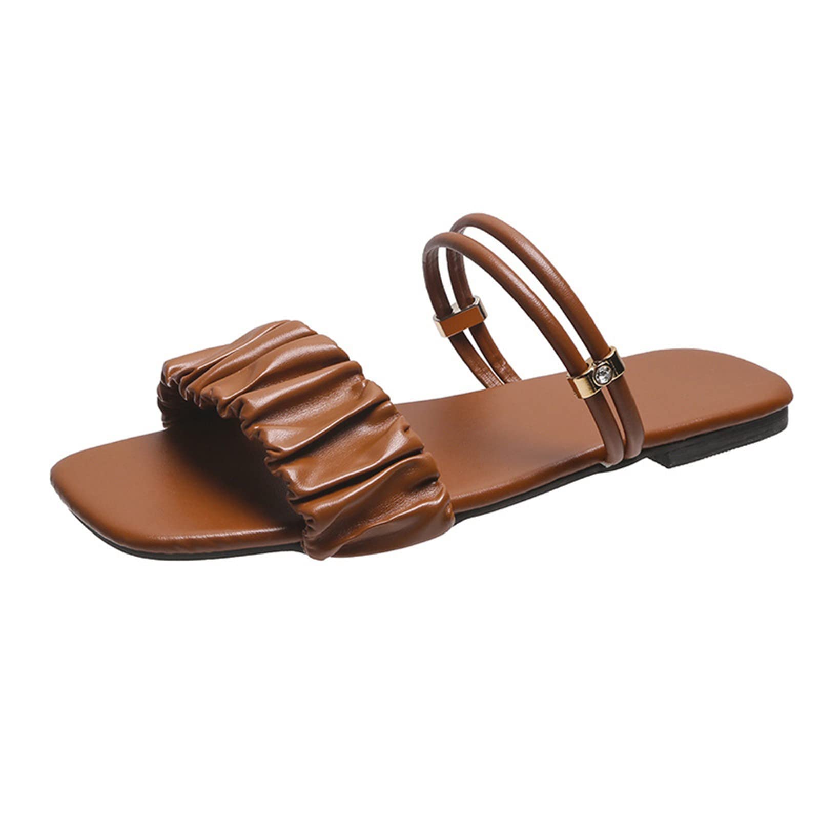 Women's Size 11 Summer Sandals - Lightweight Flat Strap Comfortable Sandals for Women | Perfect for Beach, Vacation & Casual Outings