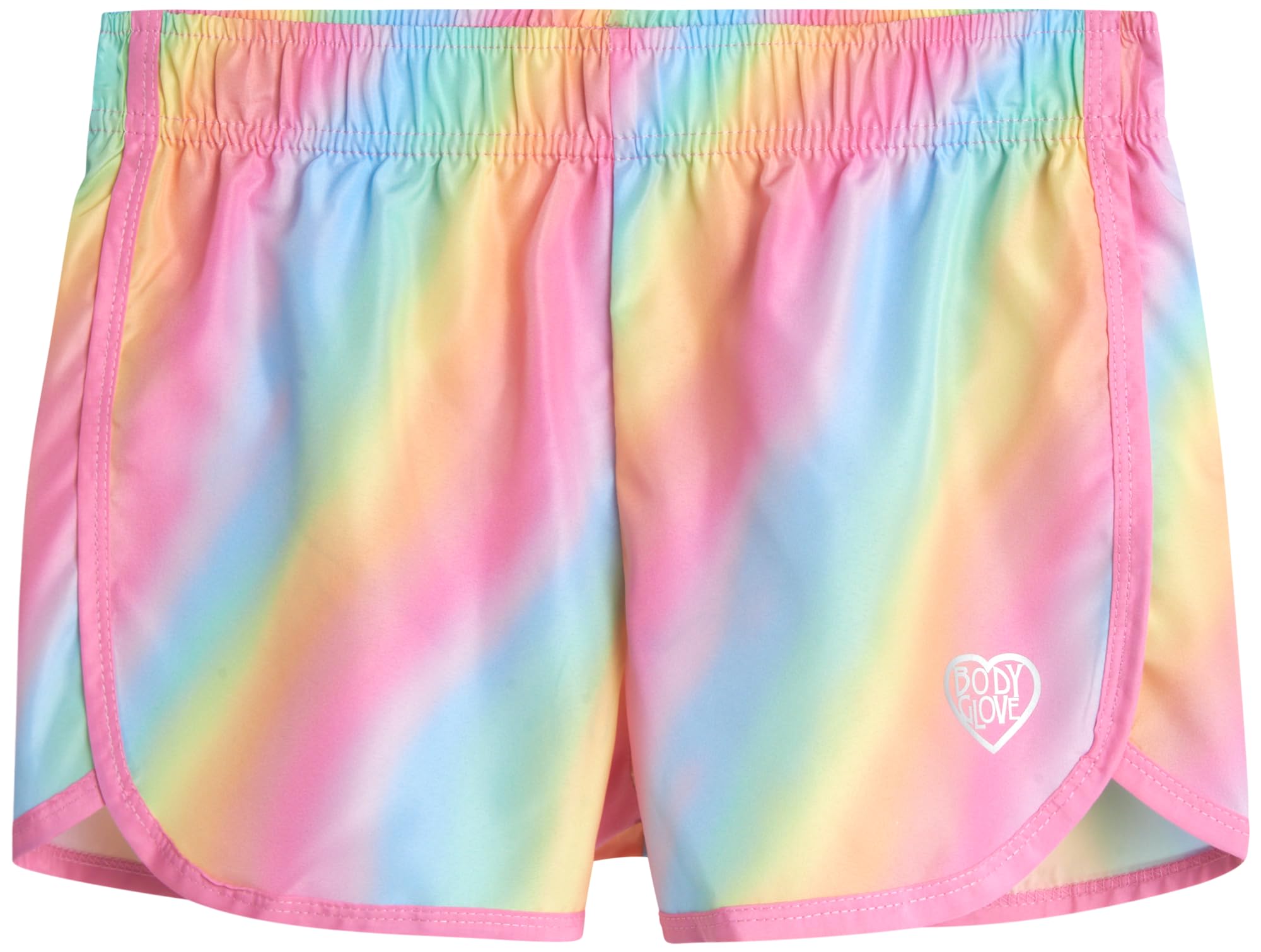 Body Glove Girls' Athletic Shorts 2-Pack - Quick Dry Performance Gym Shorts with Scrunchie for Ages 7-12 | Perfect for School PE, Soccer Practice & Summer Camp Activities