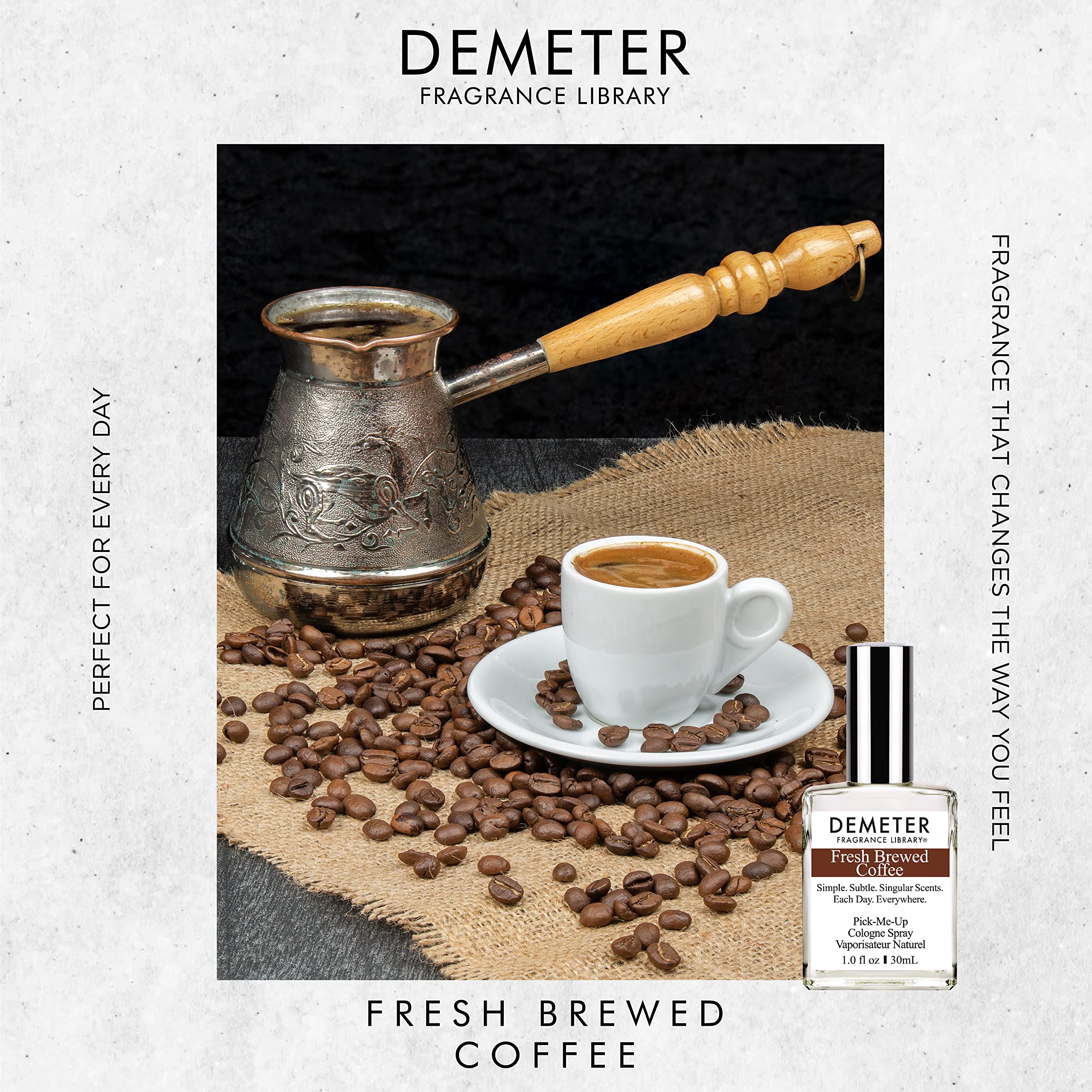 Demeter Fresh Brewed Coffee Cologne Spray - 1 oz Unisex Perfume for Women & Men | Long-Lasting Scent for Work, Date Night & Everyday Wear