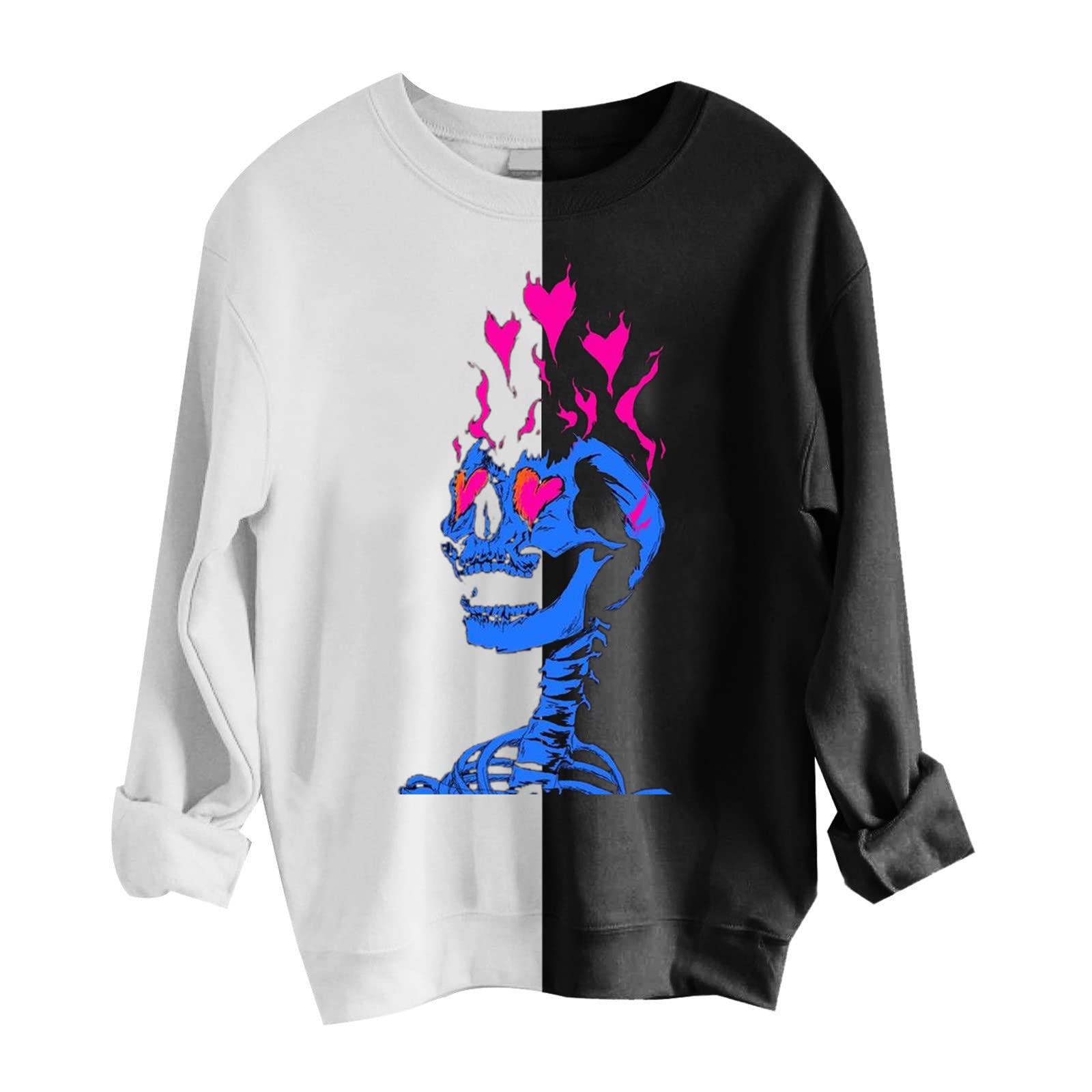 Vintage Bleached Halloween Sweatshirt for Women - Trendy Oversized Long Sleeve Shirt | Cozy Fall Outfit, Costume Party, Spooky Season Fashion