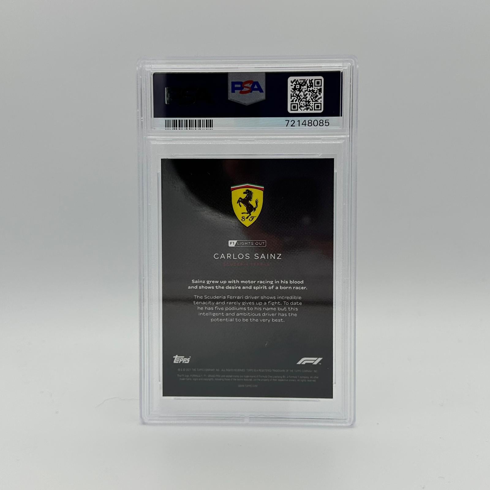 PSA 9 Graded 2001/25 Carlos Sainz Formula 1 Purple Parallel Trading Card - Perfect for F1 Collectors, Racing Memorabilia Fans & Sports Card Investors