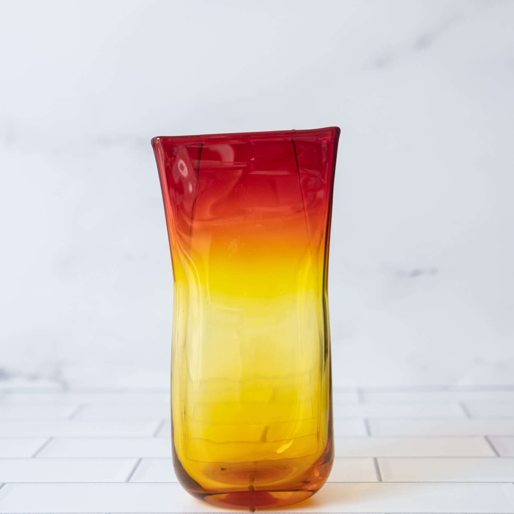 8813S Small Paper Bag Vase - Eco-Friendly Decorative Holder for Flowers & Gifts, Tangerine Color - Perfect for Home Decor, Wedding Centerpieces & Party Favors