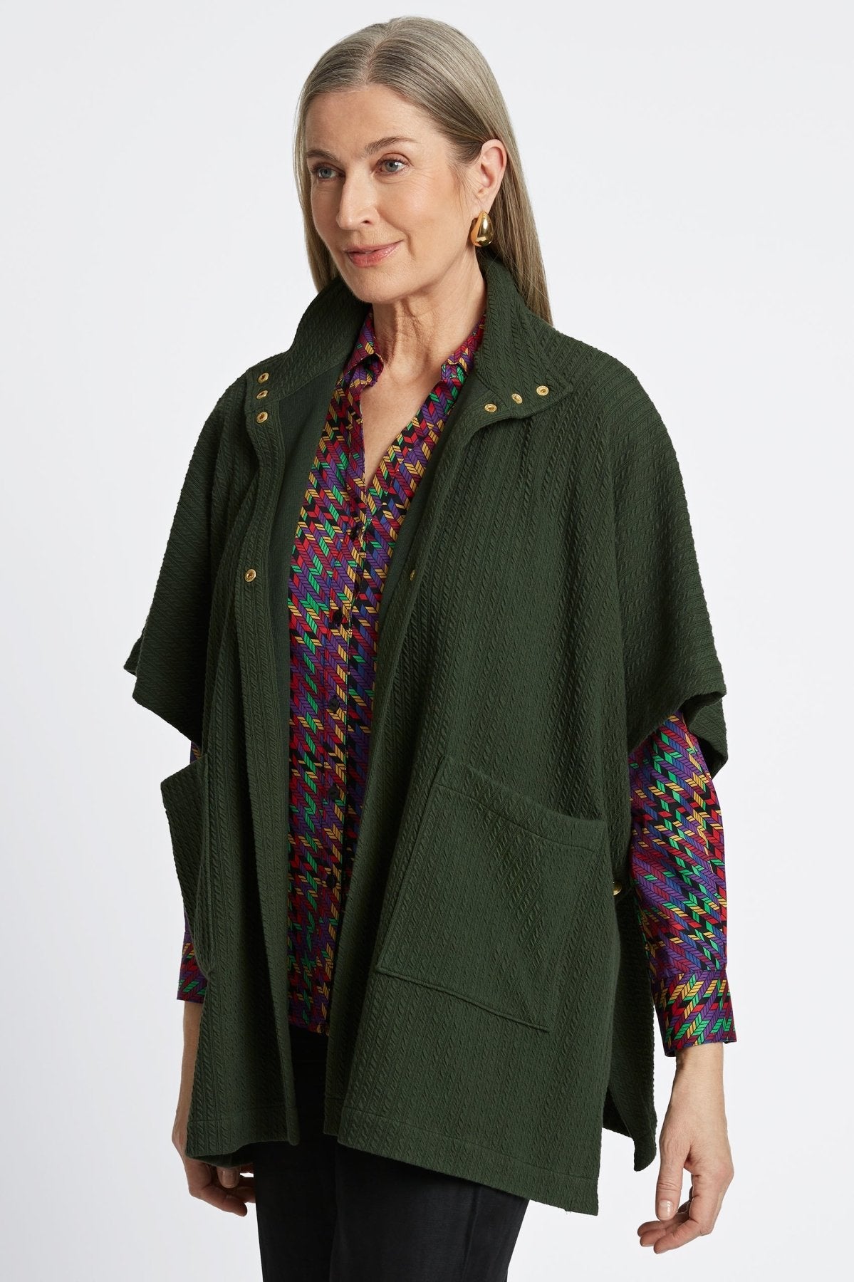 Aspyn Cable Knit Cape Tunic Sweater for Women - Cozy Winter Pullover with Hood - Perfect for Casual Outings, Office Wear & Holiday Outfits