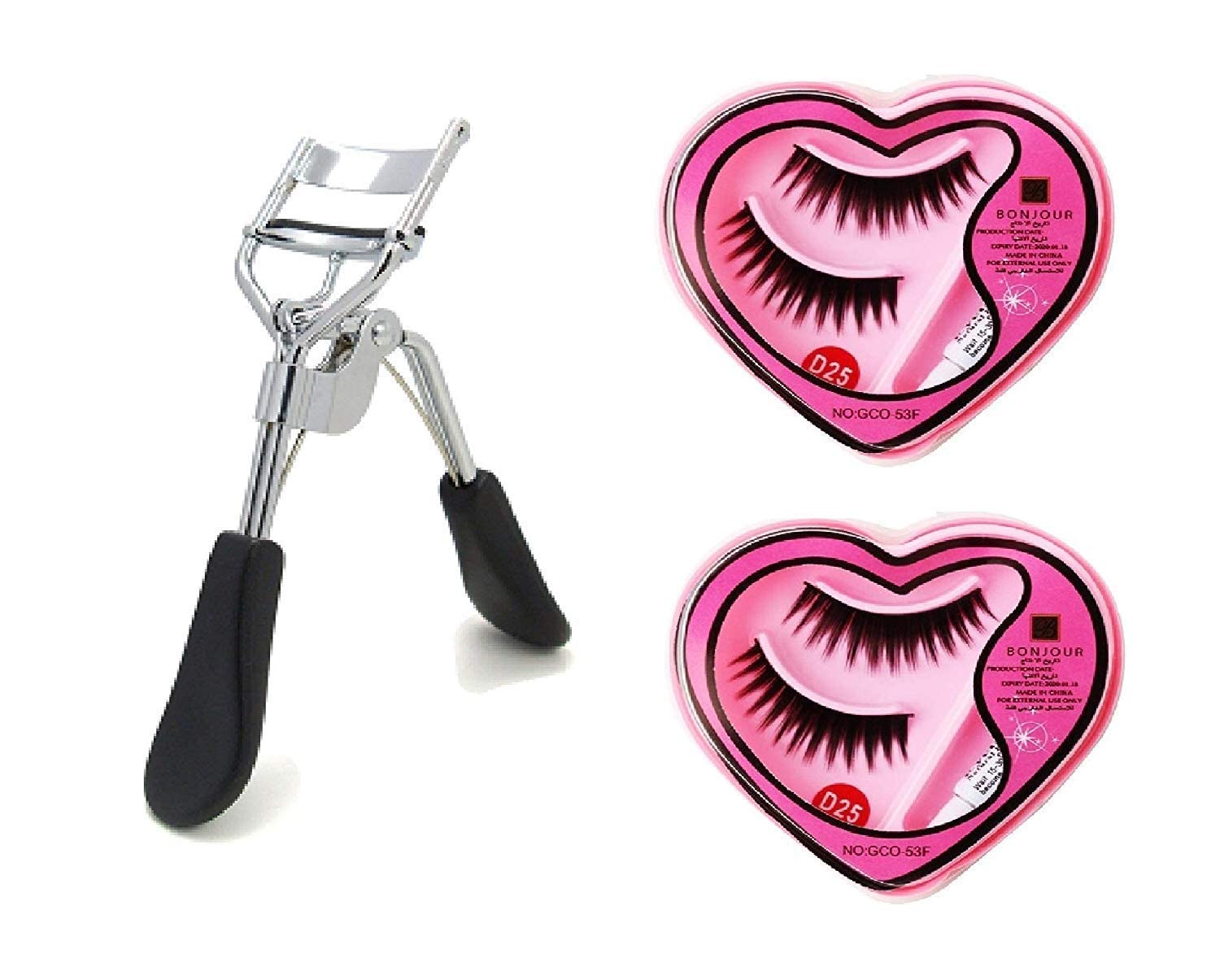Miss Hot Eyelash Curler & False Eyelashes Set (2-Pack) - Perfect for Daily Makeup & Special Occasions