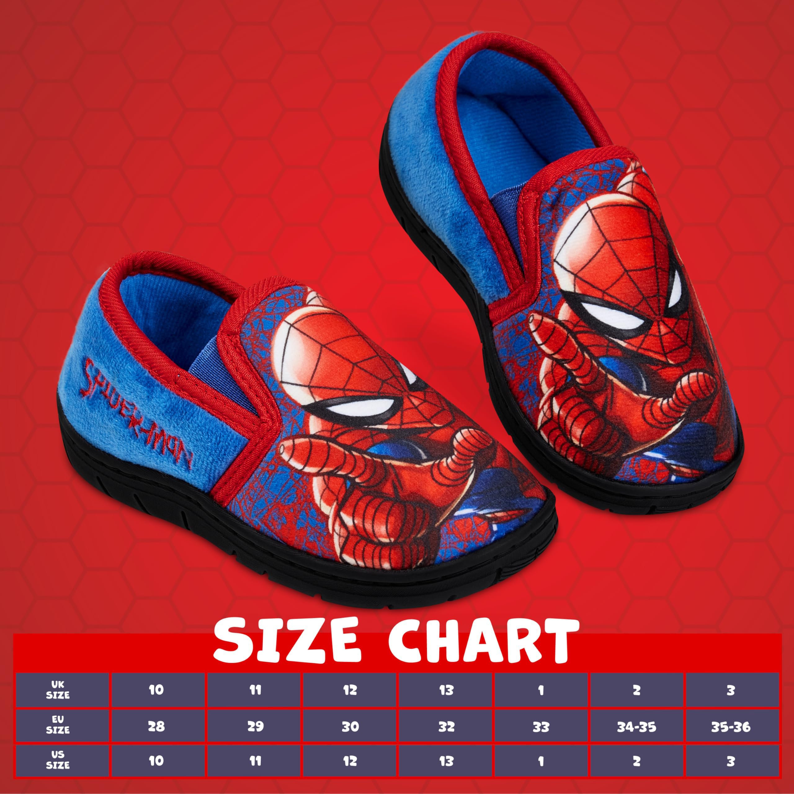 Marvel Spider-Man Boys' Slippers - Soft Avengers Themed House Shoes for Kids, Superhero Costume Accessories - Perfect for Indoor Play, Cosplay & Birthday Gifts
