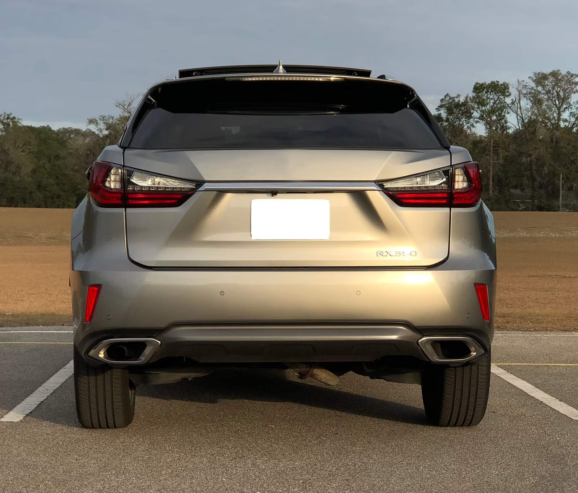 2 Layer Design Red Rear Bumper Reflector Lenses For Lexus RX350 RX450h 2015-2019 Models - High Visibility Safety Upgrade for Night Driving & Parking