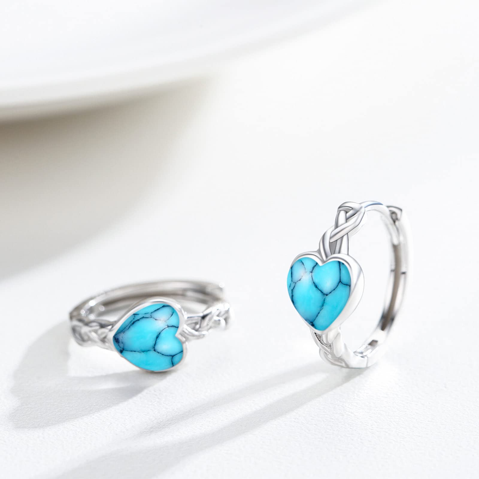 925 Sterling Silver Celtic Heart Hoop Earrings - Small Huggie Hoop Earrings for Women, Elegant Celtic Jewelry Gift for Her | Perfect for Everyday Wear, Date Nights & Special Occasions