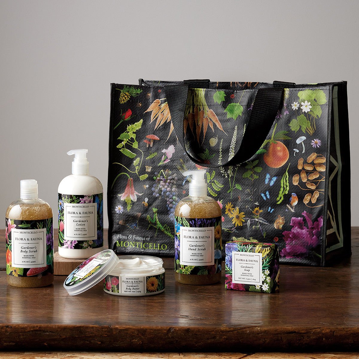 Monticello Flora & Fauna Skincare Set - Organic Face & Body Care Kit for Glowing Skin | Perfect for Daily Hydration & Spa Day at Home