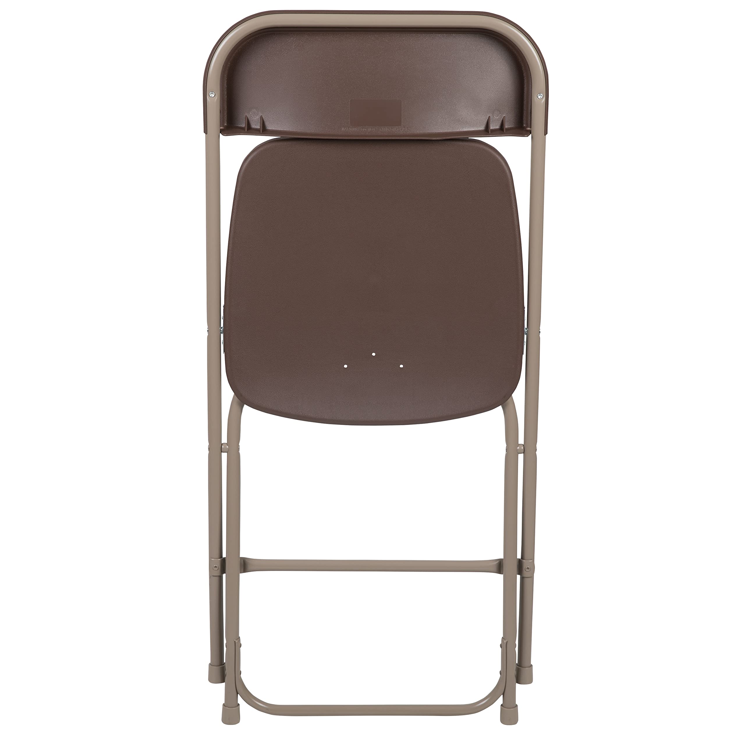 **Flash Furniture Hercules Series 4-Pack Brown Plastic Folding Chairs - 650LB Weight Capacity, Lightweight & Comfortable for Events, Parties, Outdoor Gatherings & Home Use**