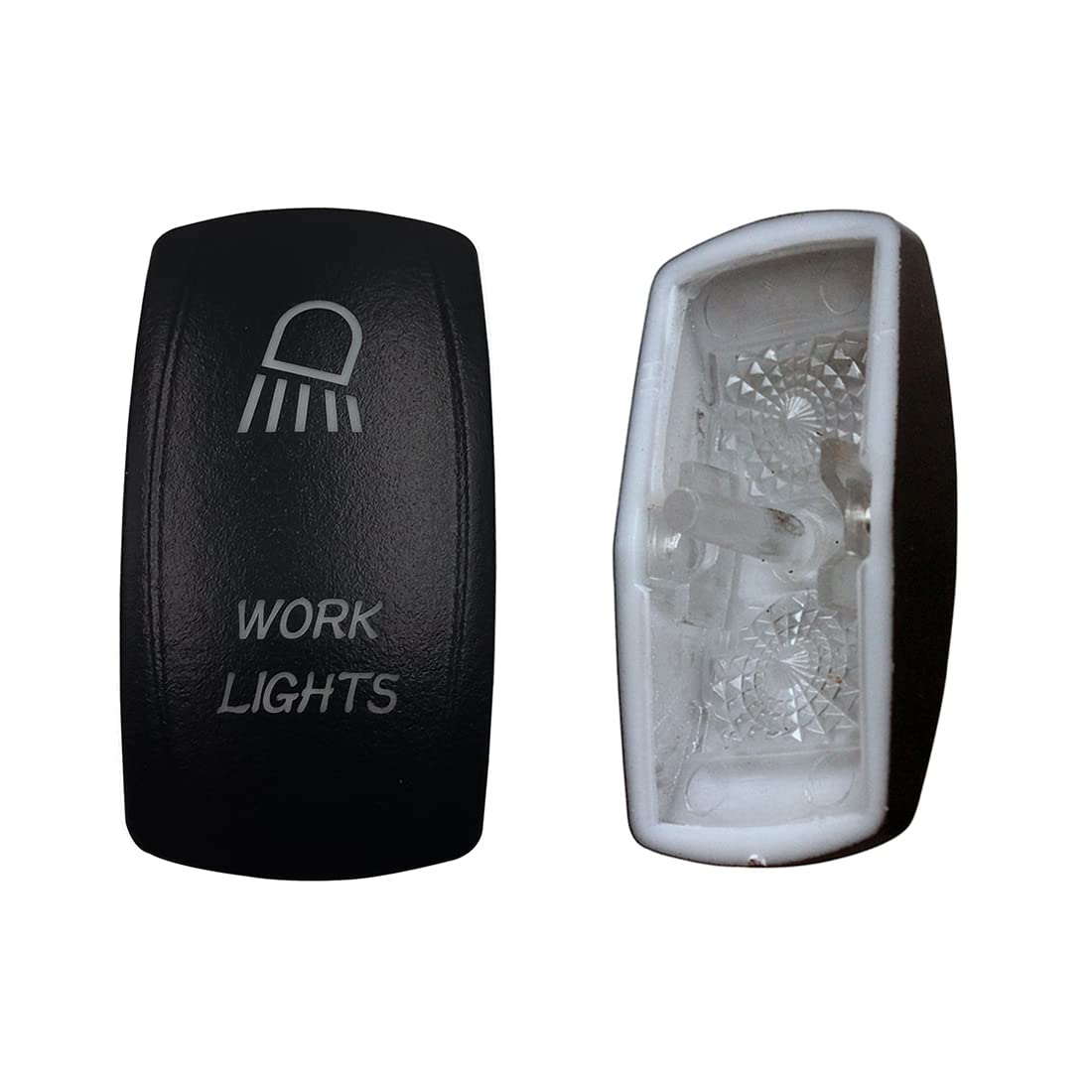 Laser Etched Backlit Switch Cover Cap for Car Boat Dashboard - Waterproof Rocker Switch Panel with LED Illumination - Perfect for Marine, RV, Automotive & Industrial Control Panels