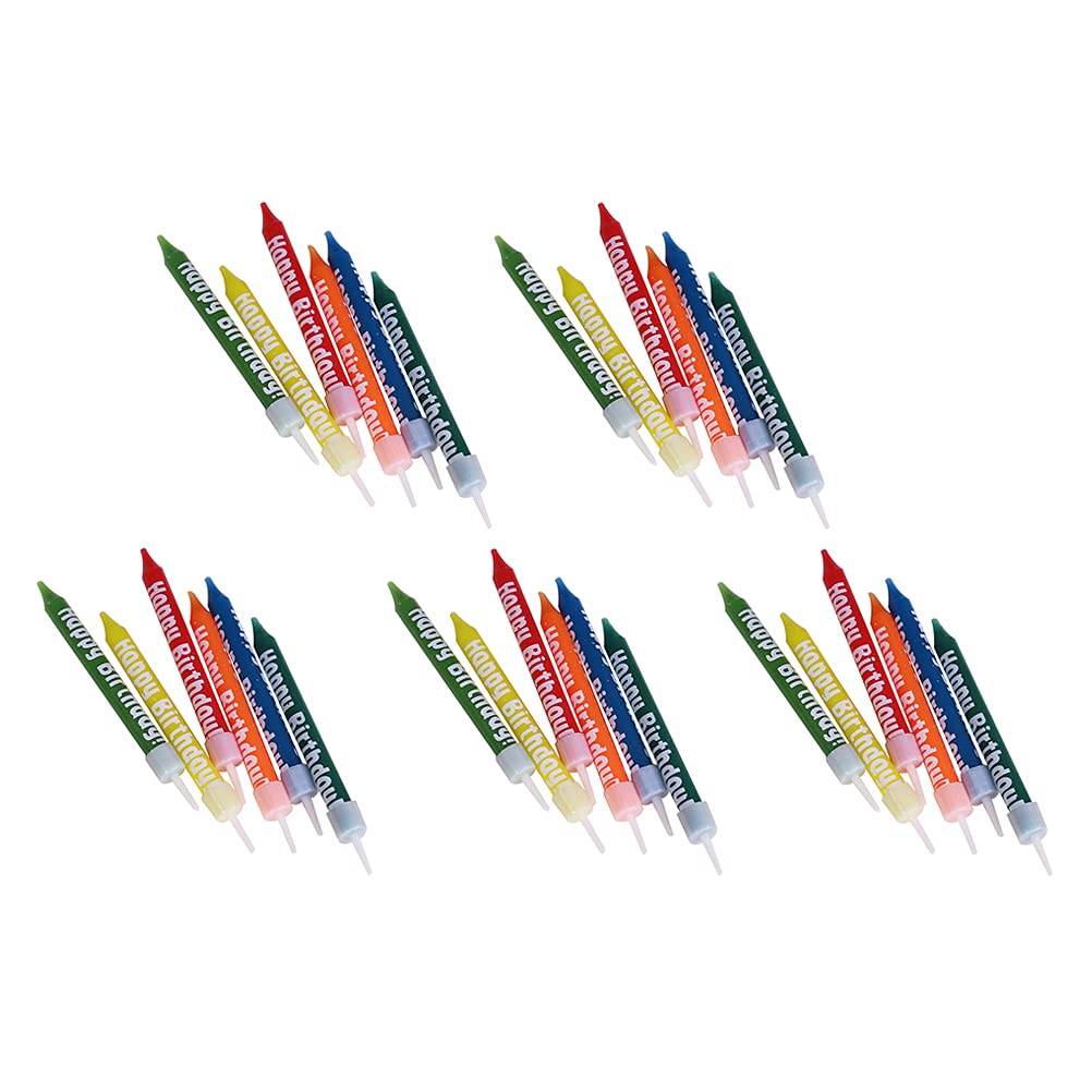 PartyKindom Colorful Birthday Candles - Set of 12 Vibrant Cake & Cupcake Candles for Birthday Party Decorations - Perfect for Cakes, Cupcakes, and Special Occasion Celebrations