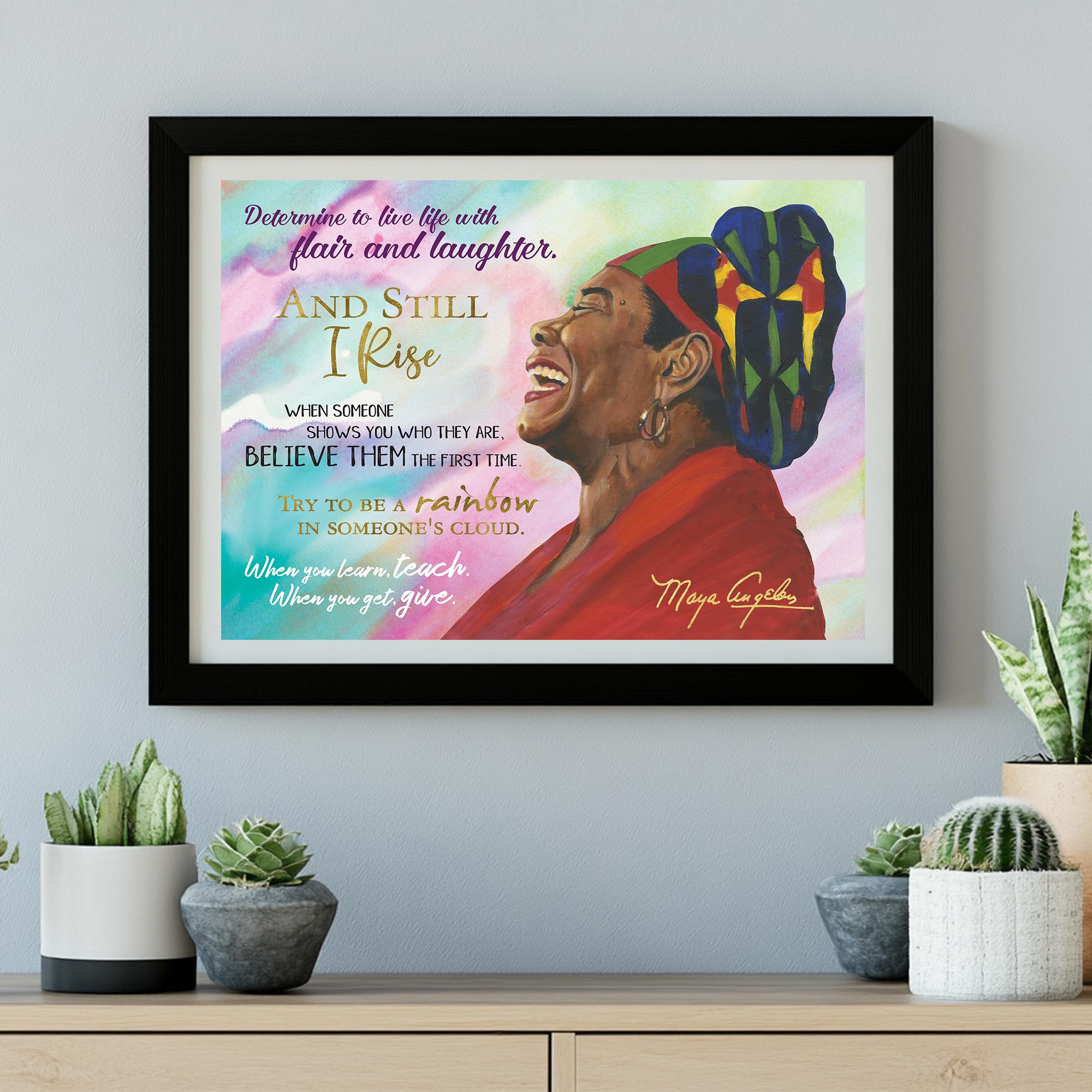 500 Piece Maya Angelou Inspirational Quote Jigsaw Puzzle for Adults - African American Art & Wisdom Collection - Perfect for Relaxation, Stress Relief & Home Decor