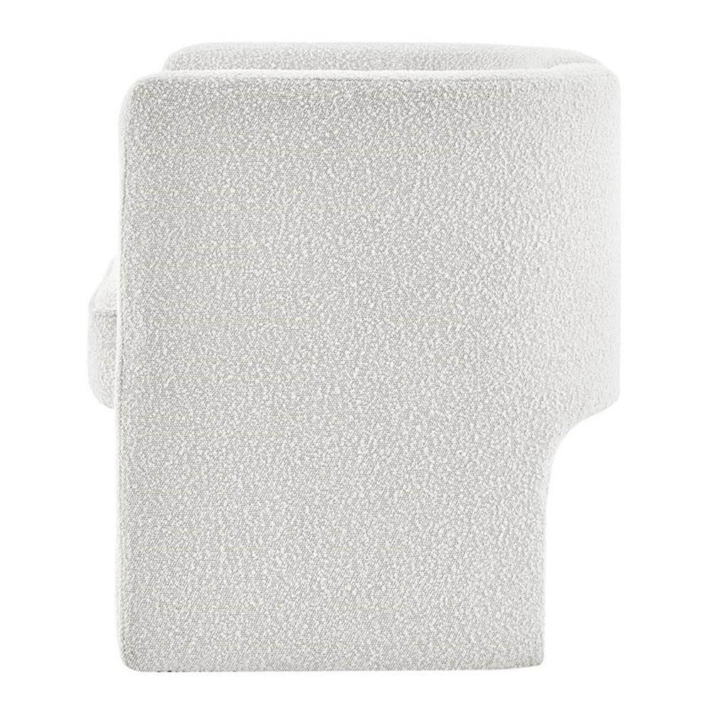 Ariela Fabric Boucle Beige Accent Chair - Modern Living Room Armchair with Soft Upholstery for Home Office, Lounge & Bedroom Decor