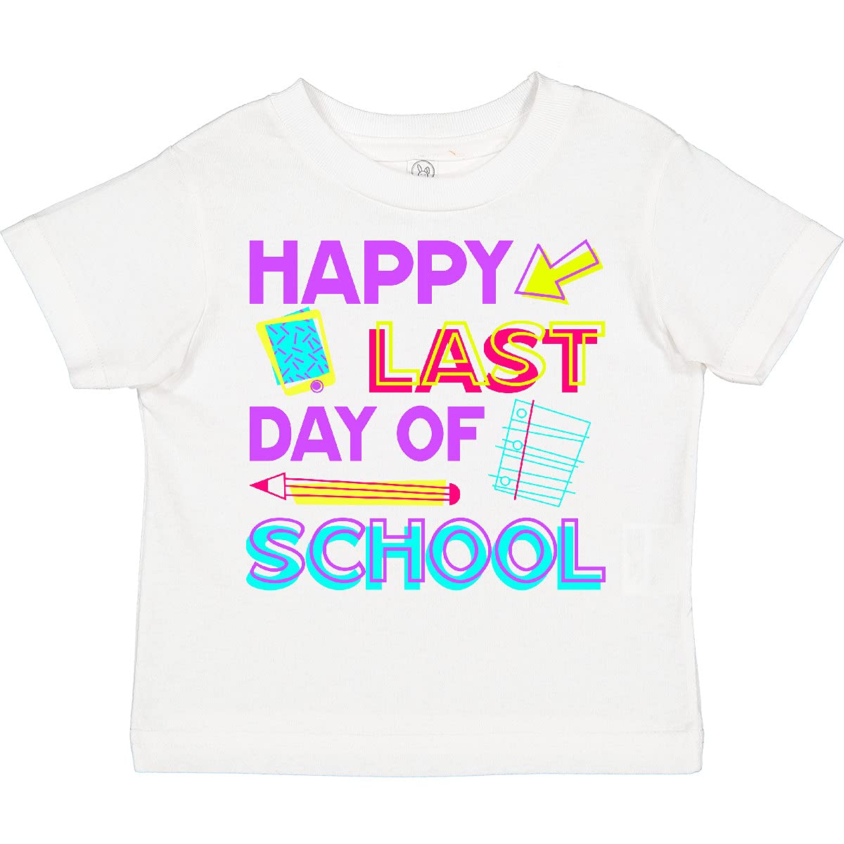 Happy Last Day of School Retro Toddler T-Shirt - Cute Kids Tee for End of Year Celebration & Summer Break