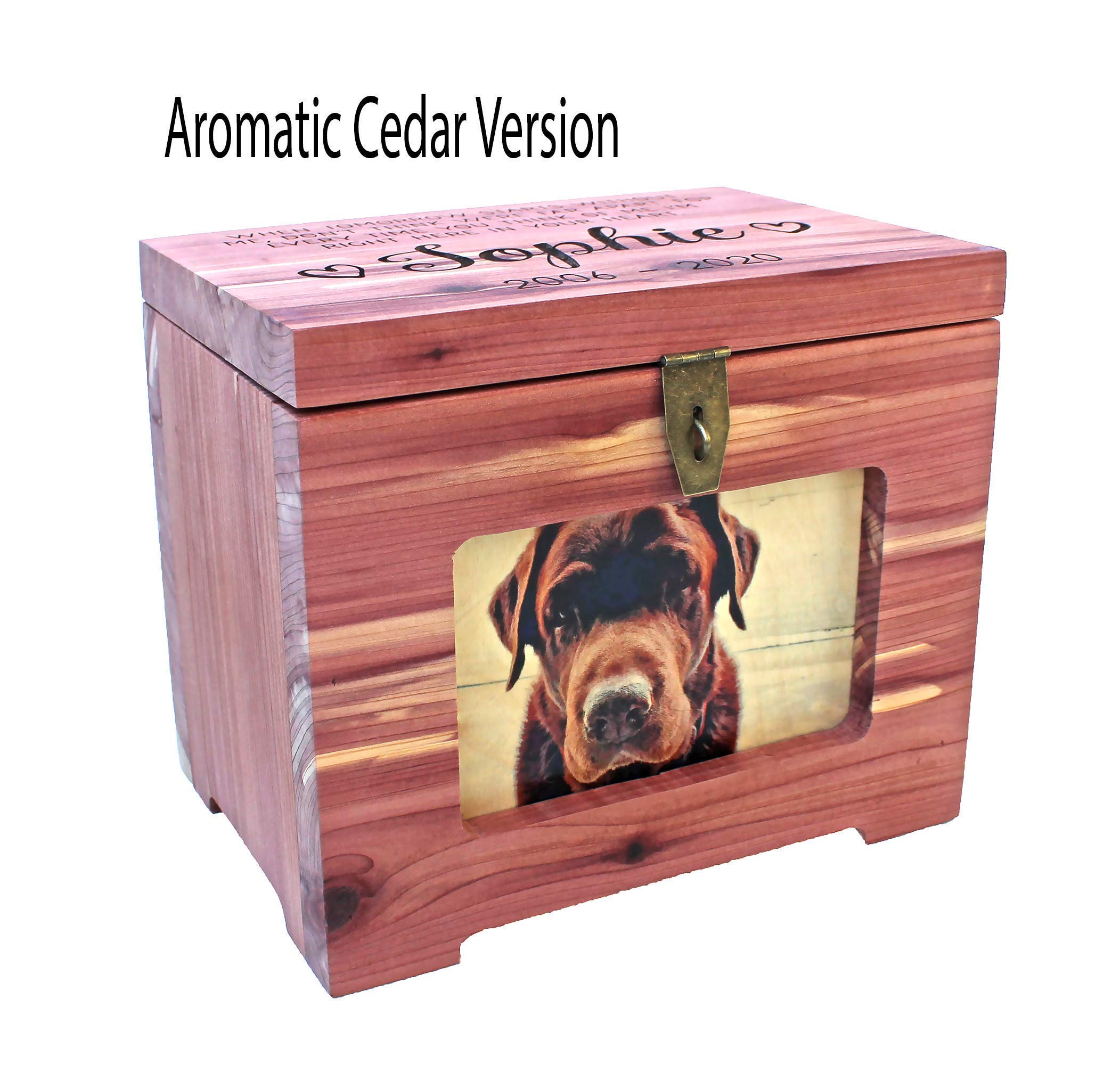 Personalized Pet Memory Box - Custom Cat Memorial Urn with Photo Frame - Perfect for Pet Ashes Keepsake & Memorial Display at Home