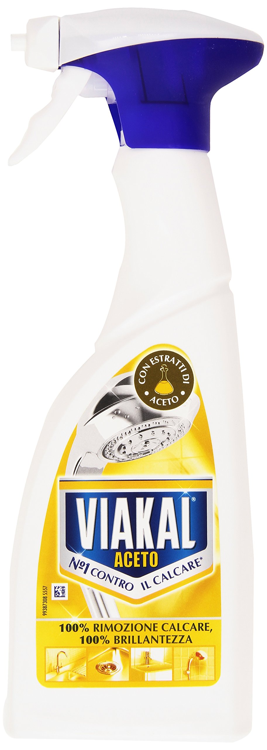 Viakal Anti-Limescale Vinegar Spray - 500ml Lime Remover for Bathroom, Kitchen & Shower - Powerful Descaling Solution for Faucets, Tiles & Glass Surfaces