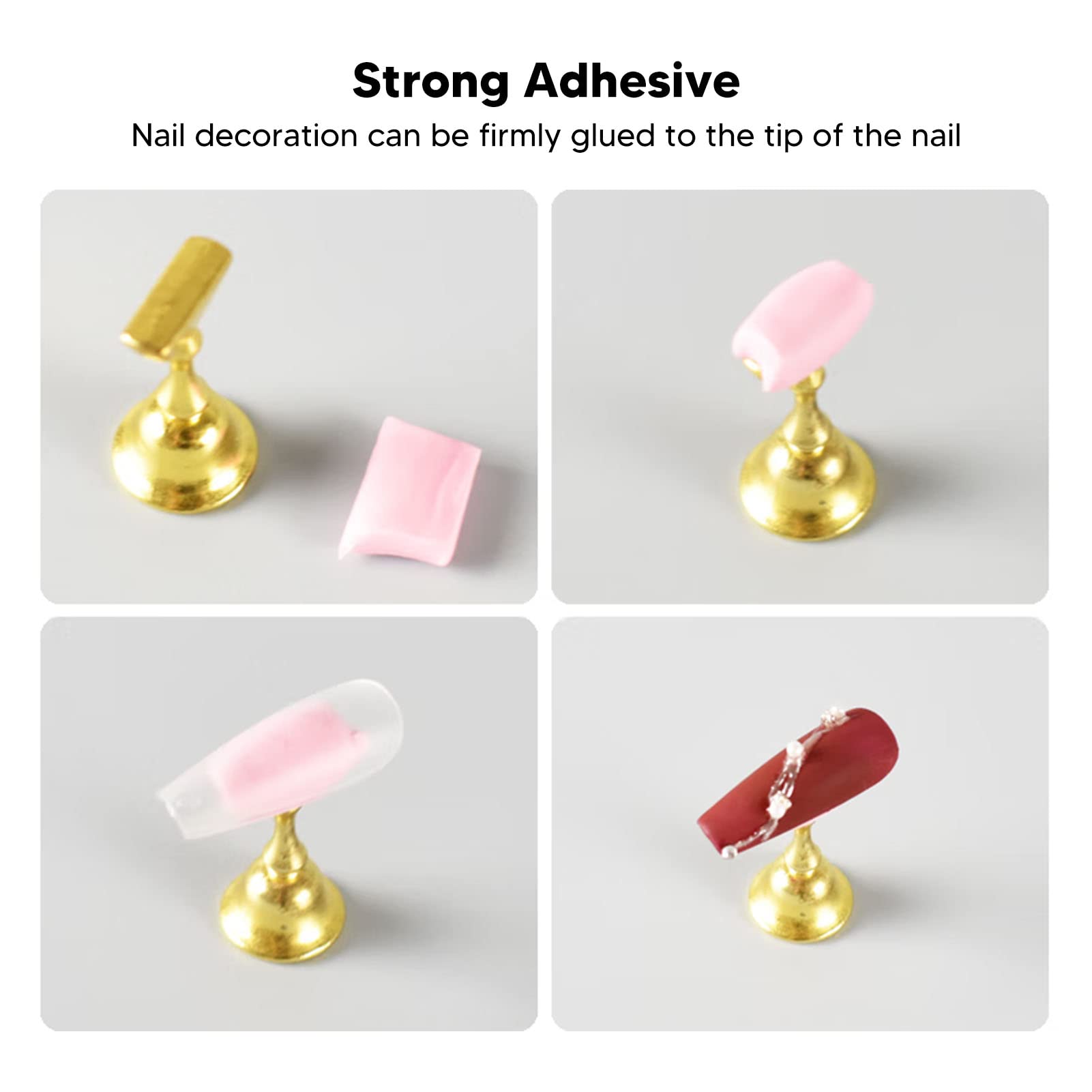 Ubersweet® Adhesive Putty - Strong Removable Tacky Putty for Nail Art, DIY Crafts & Home Decor | Versatile Reusable Mounting Putty with Strong Adhesion (Pink) | Perfect for Manicures, Wall Hanging & Office Organization