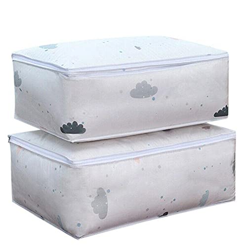 BebLP 10X 2-Pack Foldable Storage Bags for Clothes, Blankets & Quilts - Space Saving Closet Organizer, Sweater Storage Box, Travel Shoe Organizer | Perfect for Bedroom, Closet & Travel Organization