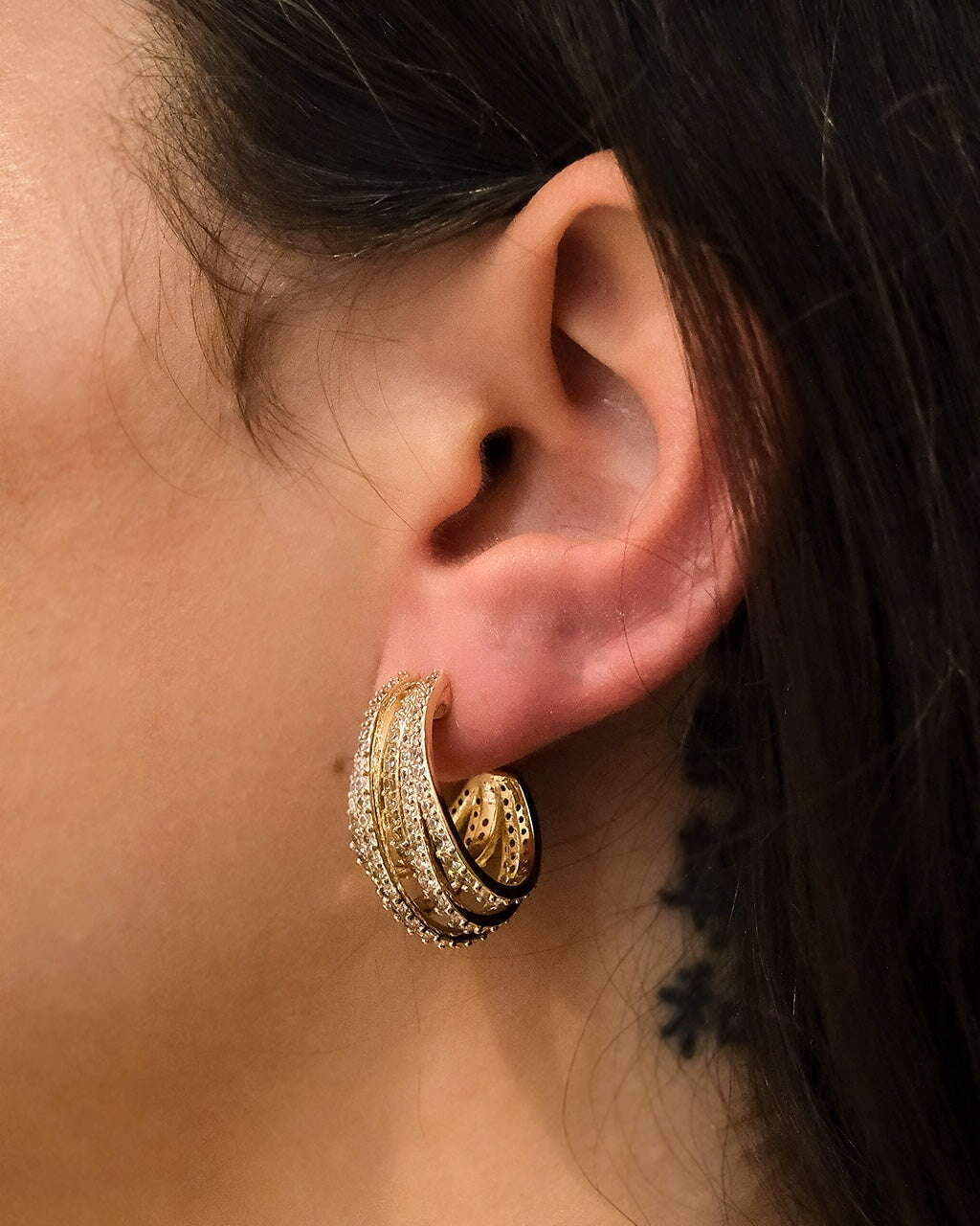 Stylish Jenny CZ Statement Hoop Earrings - Sparkling Cubic Zirconia Fashion Jewelry for Women | Perfect for Parties, Weddings & Everyday Wear