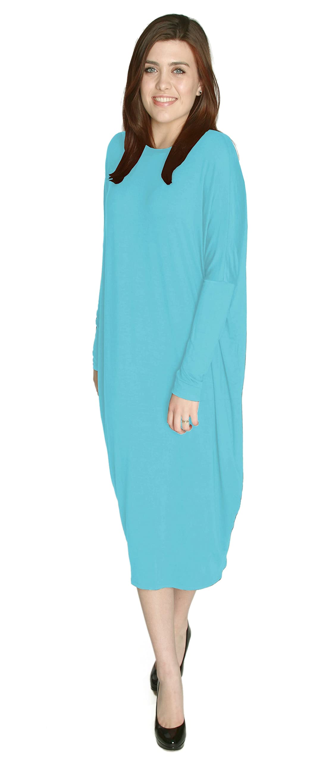 BABY O Women's Modest Cover Up Cocoon Dress - Comfortable Midi Long Dress Made in USA | Perfect for Casual Wear, Beach Cover-Up & Everyday Outfits