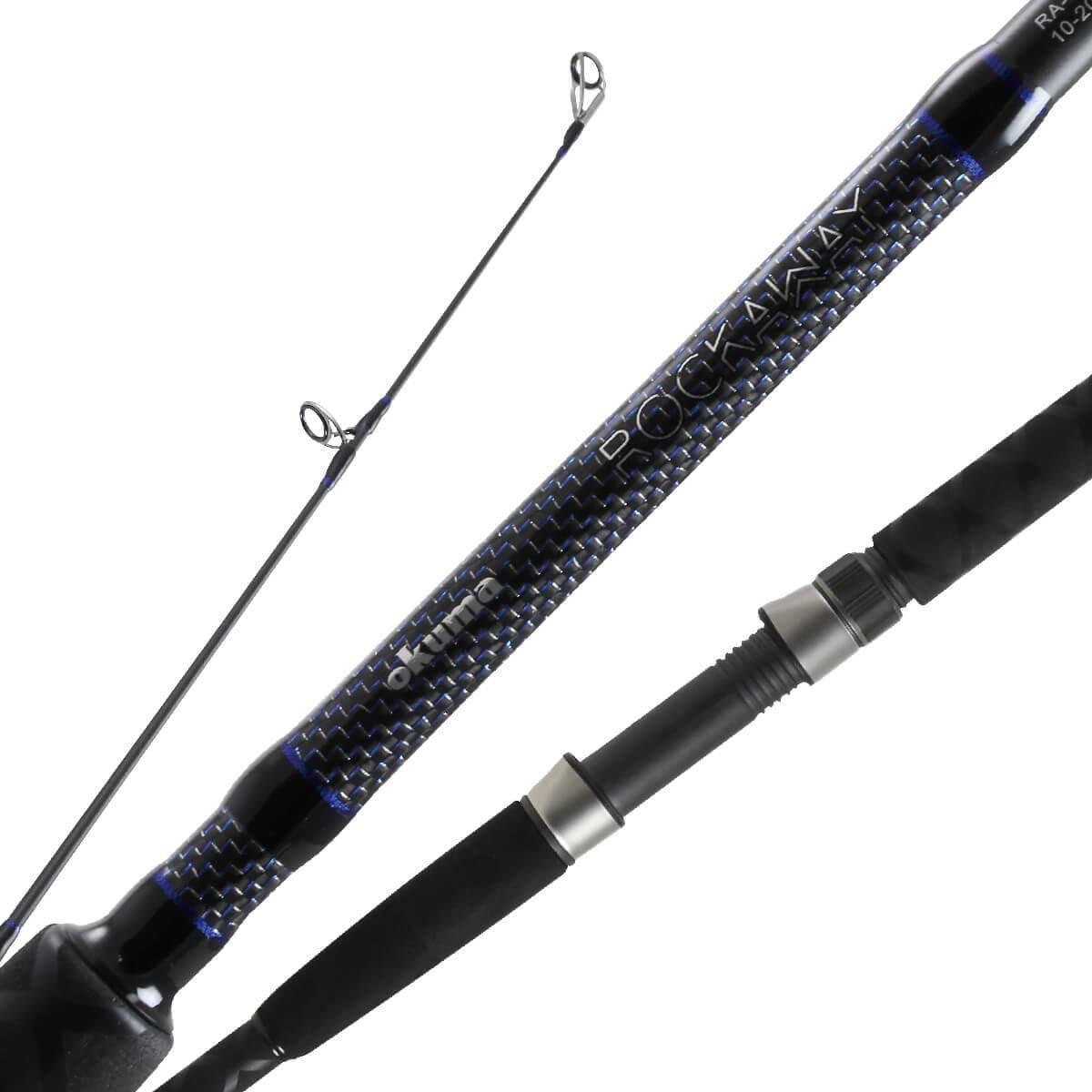 Okuma Rockaway Surf Spinning Rods - 7ft to 12ft Saltwater Fishing Rods for Surf Casting, Heavy Duty Graphite Construction - Perfect for Beach Fishing, Pier Fishing & Offshore Angling