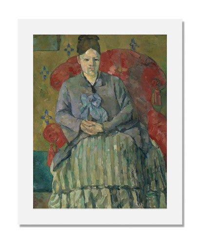 Paul Cézanne Painting - Madame Cézanne in a Red Armchair Art Print - Famous Impressionist Wall Decor for Living Room, Office & Gallery