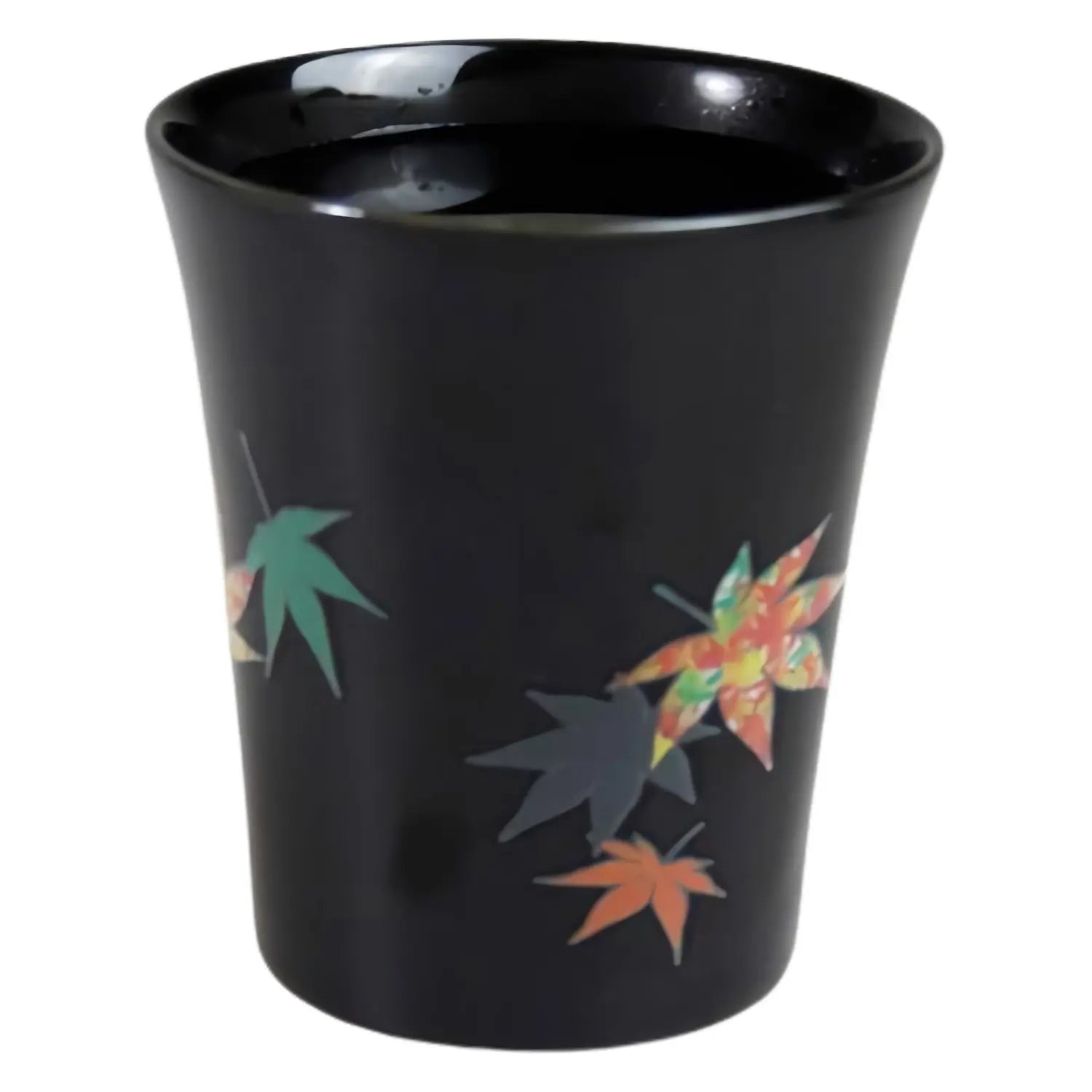 Heat Sensitive Color Changing Ceramic Mug - Autumn Leaves Black Design | Perfect for Coffee, Tea & Hot Drinks | Unique Gift Idea for Home & Office Use